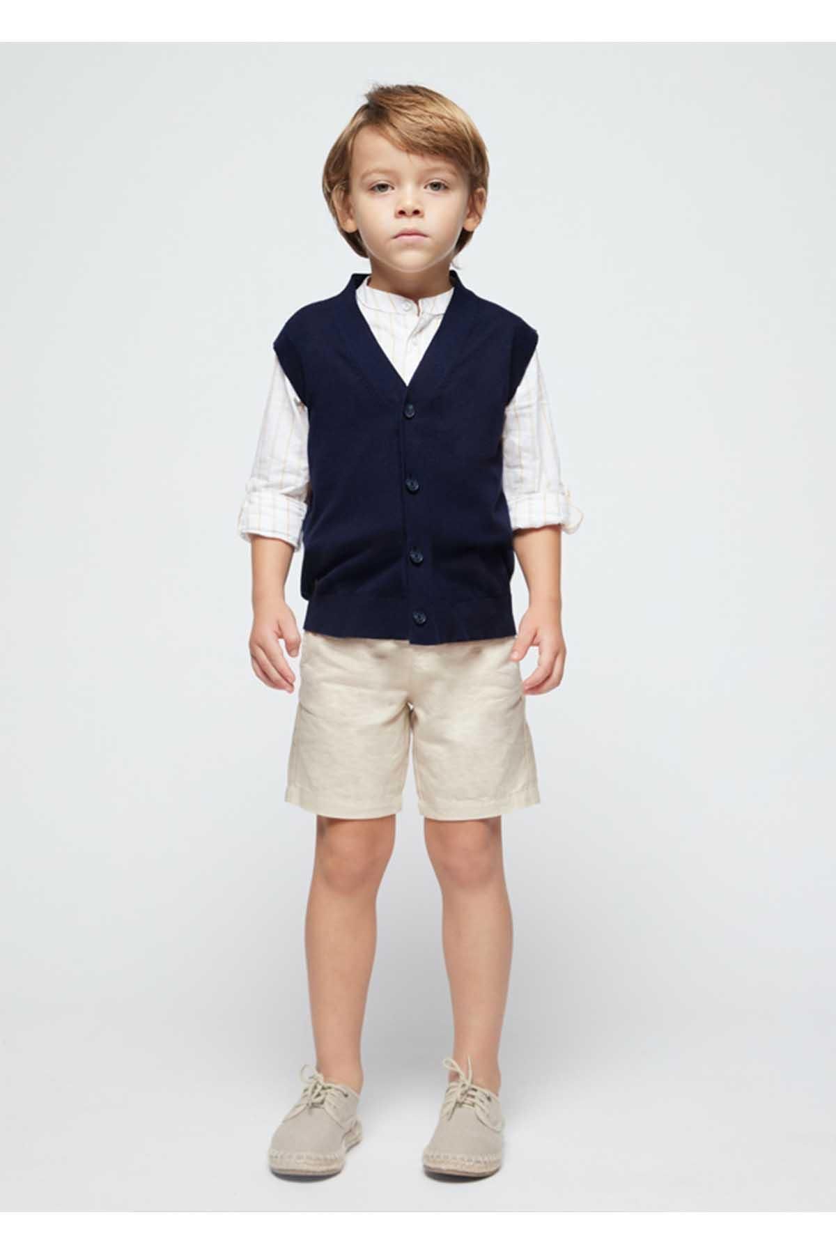 MAYORAL-Men's Knitted Summer Vest - Navy Blue 3