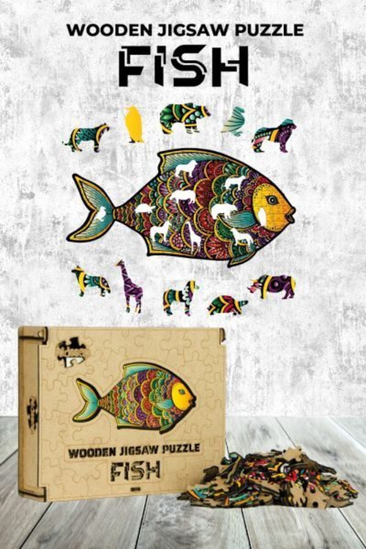 Çikolata Yayınevi Ahşap Puzzle Fish 182 parça