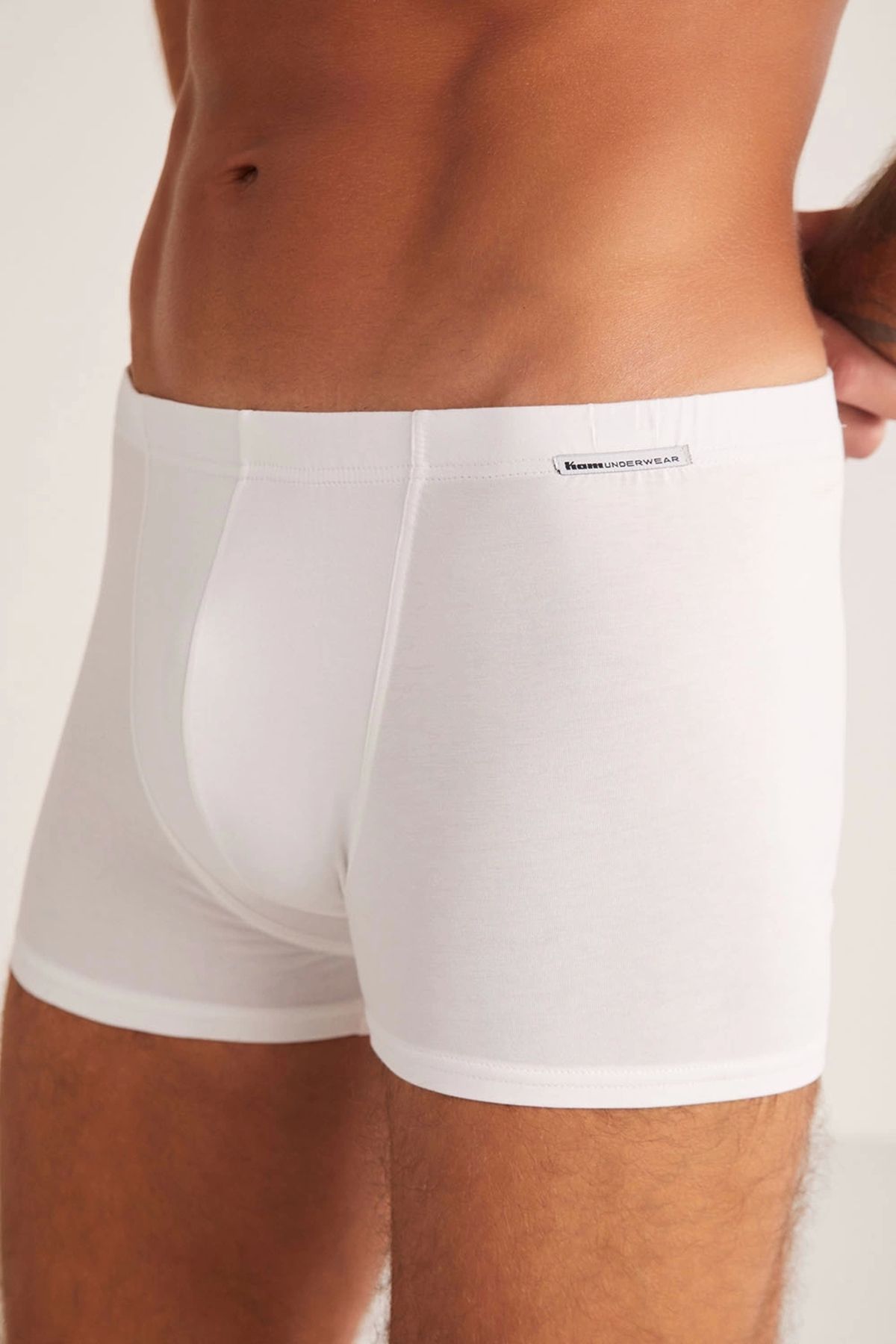 Kom-Davide White Basic Cotton Men's Boxers 2