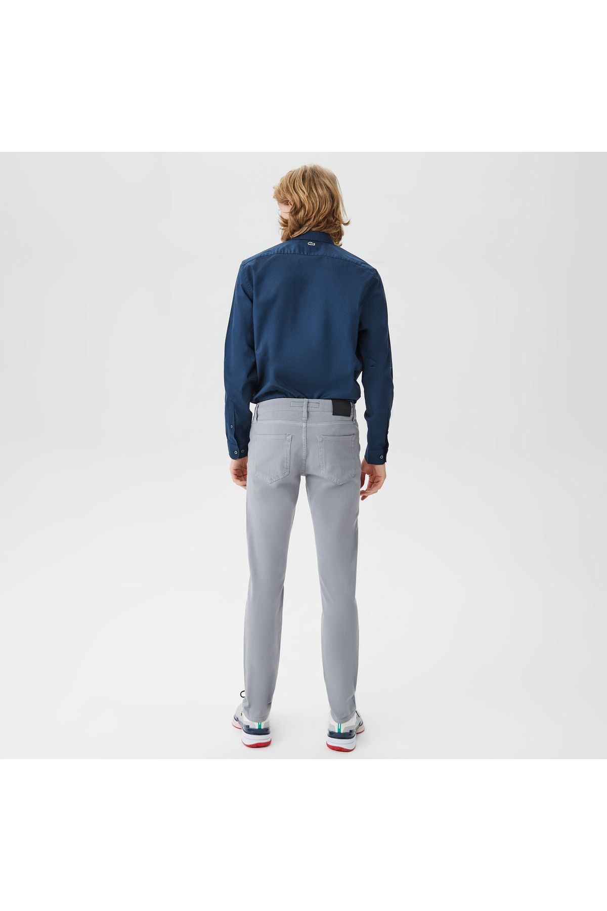 شلوار خاکستری مردانه جین باریک اورجینال Lacoste