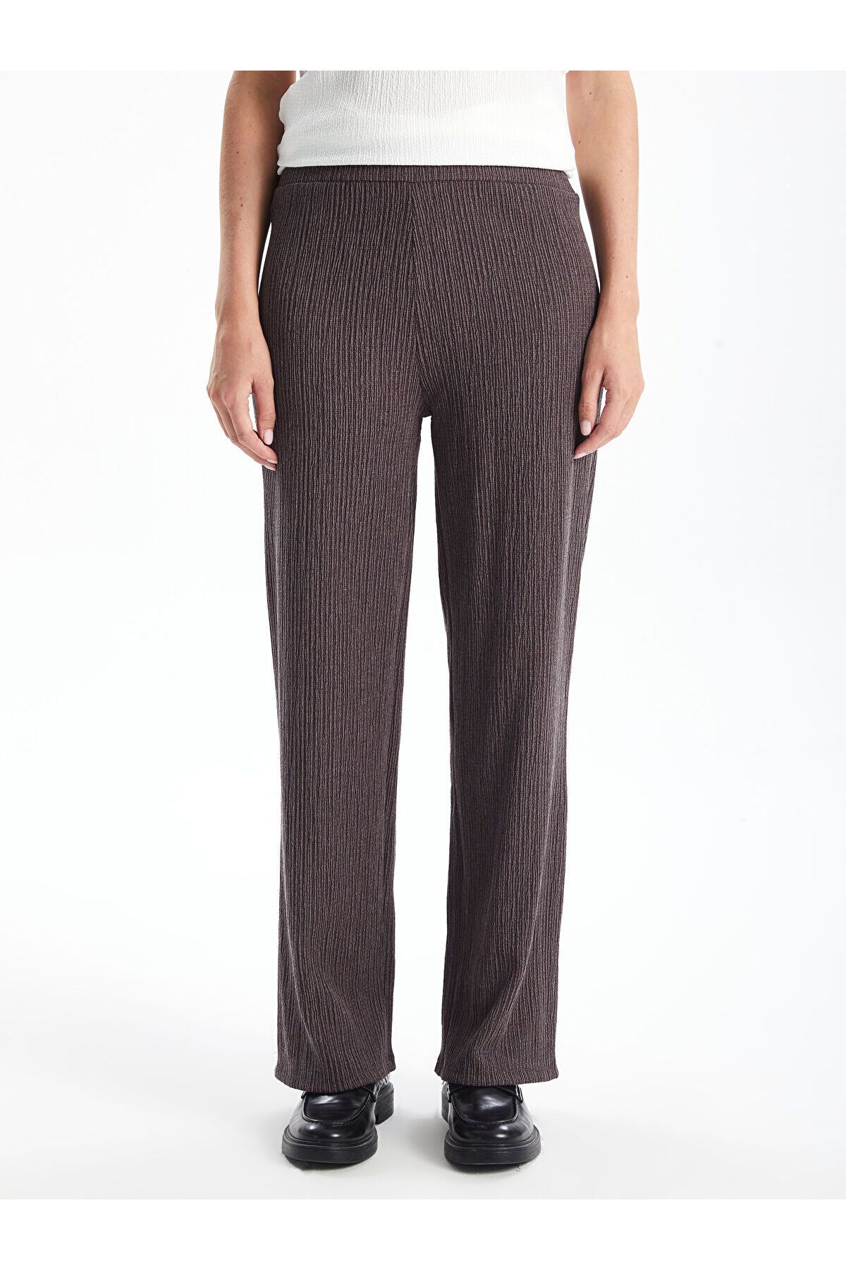 LC Waikiki-lcw Pantaloni drepti pentru femei cu talie elastică 2