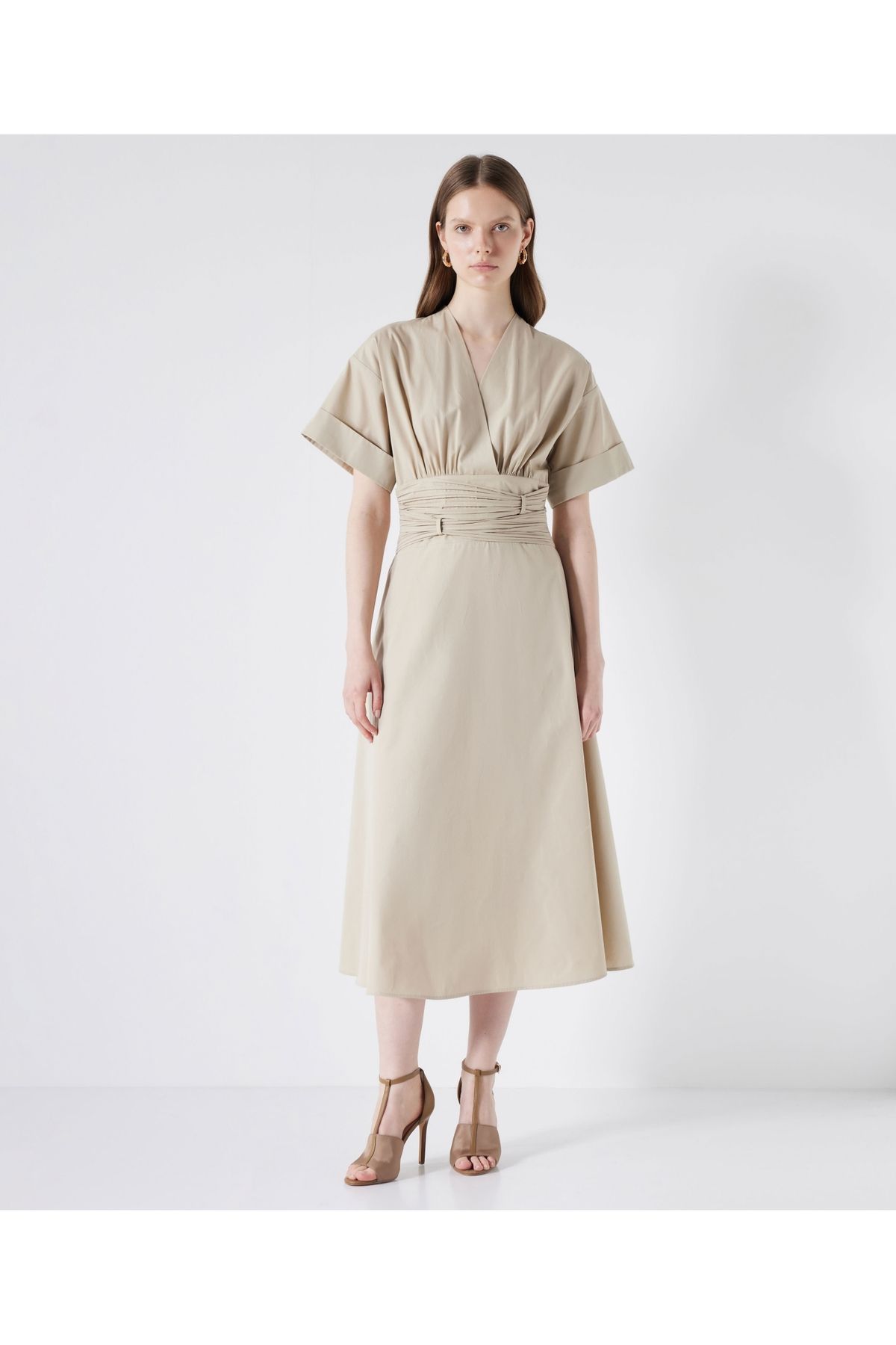 İpekyol-Draped poplin dress 1