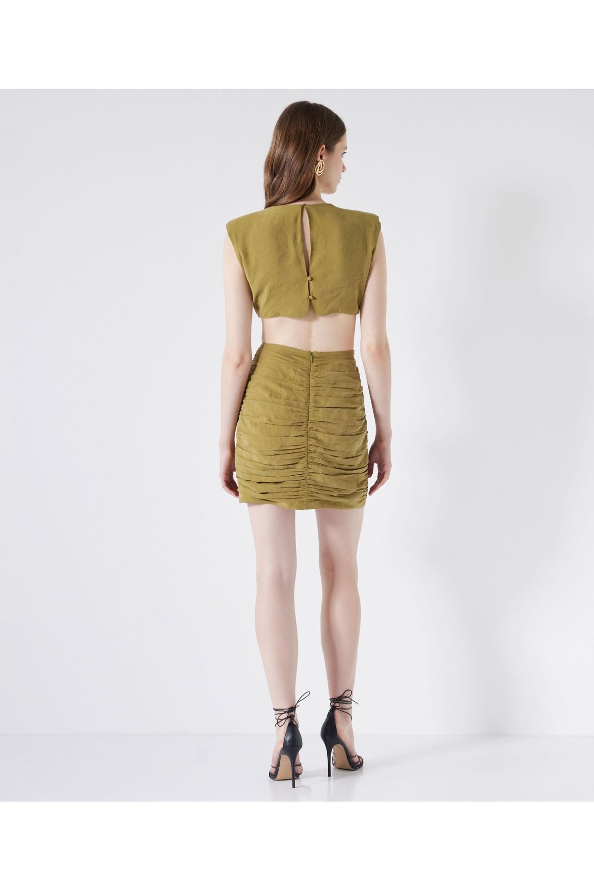 İpekyol-Draped cutout dress 4