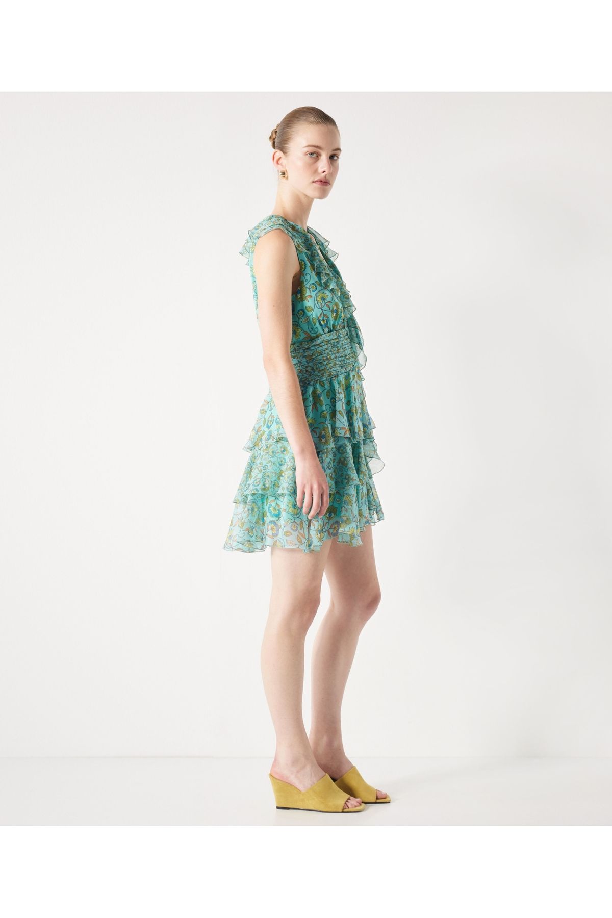 İpekyol-Mini Draped Patterned Dress 5