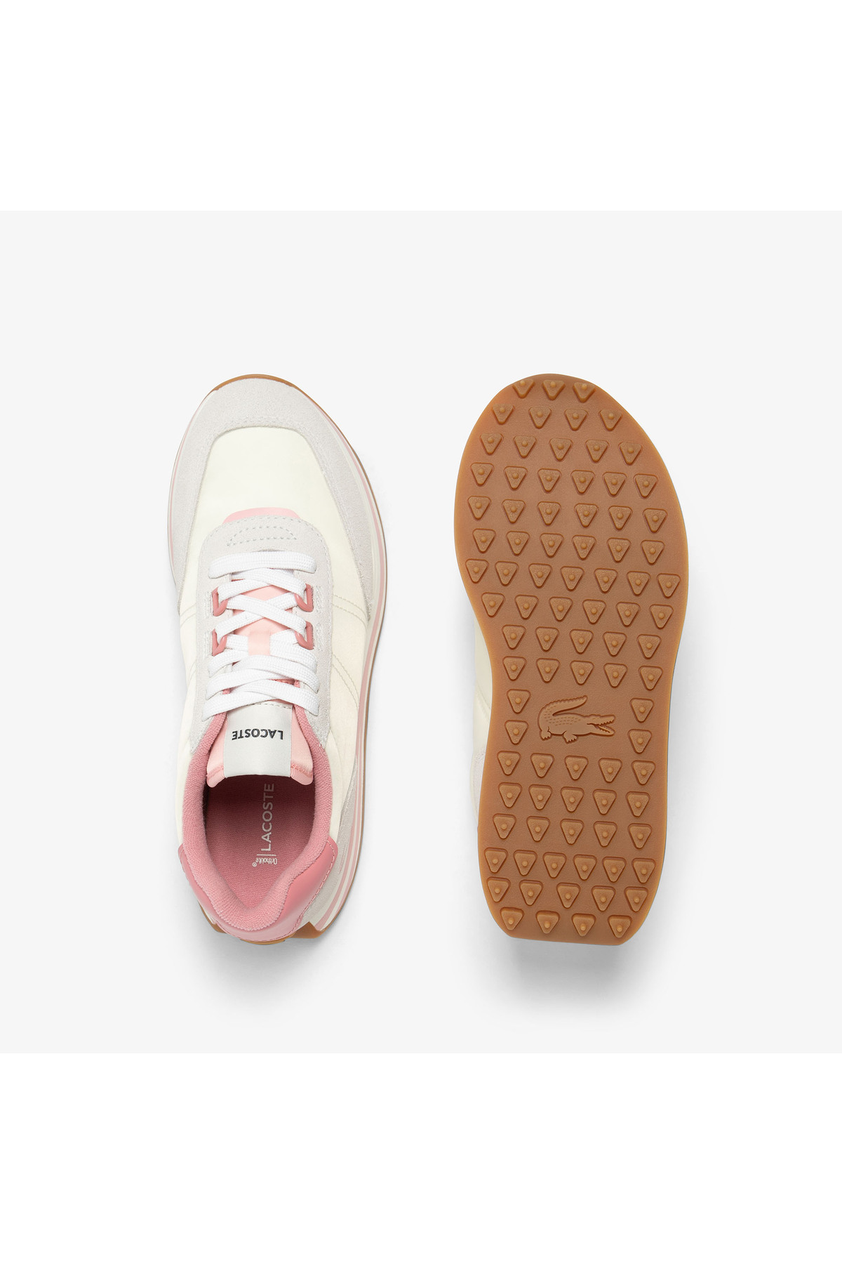 Lacoste  L-Spin Stripe Sole Kadın Bej Sneaker - Görsel 4
