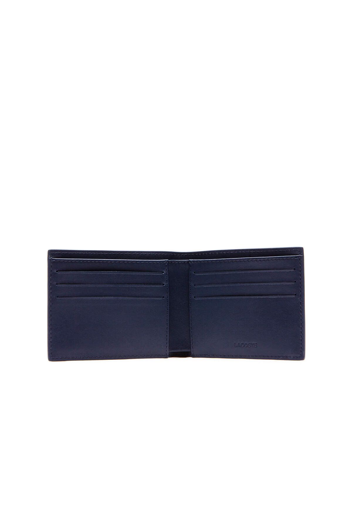 کیف پول آبی مردانه چرمی FG Lacoste