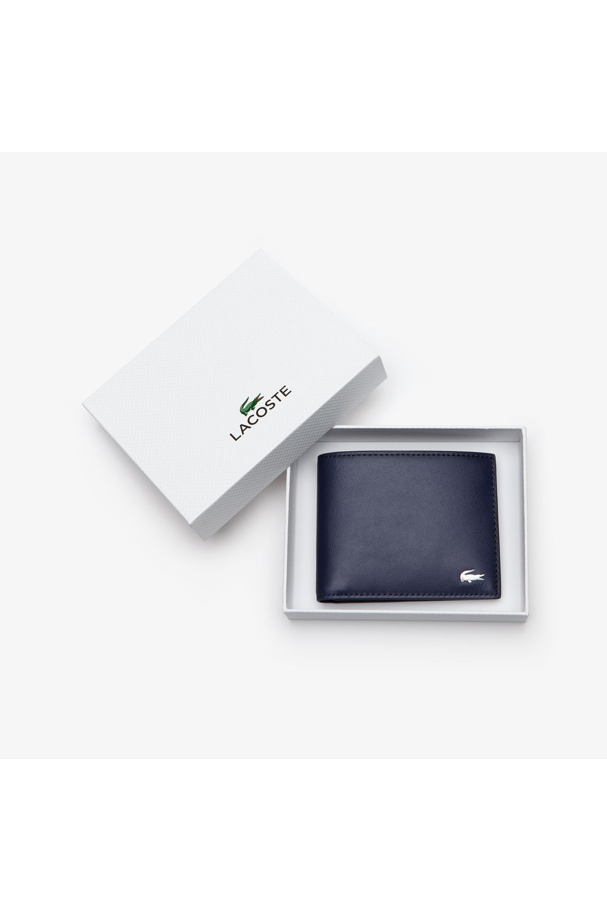 کیف پول آبی مردانه چرمی FG Lacoste
