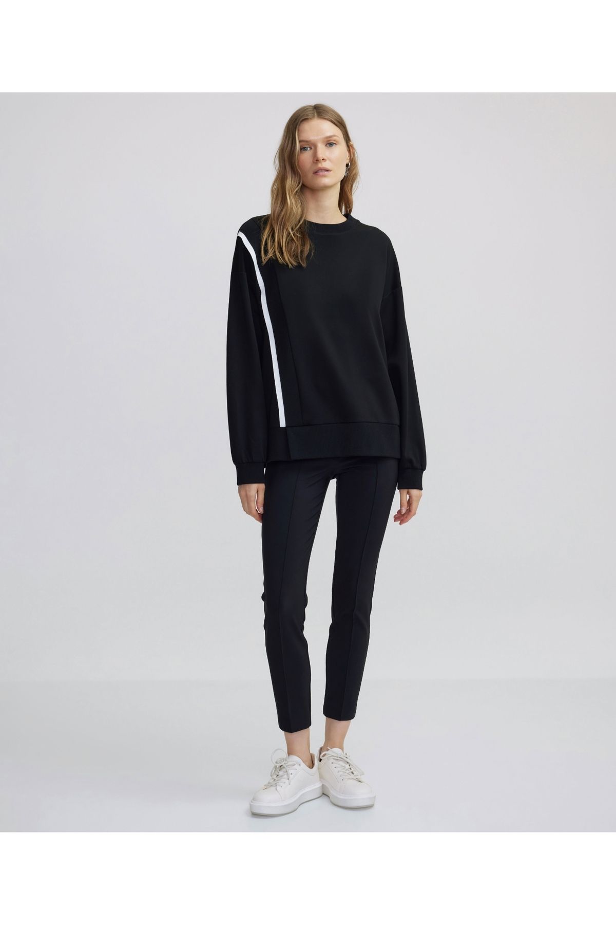 İpekyol-Contrast Colored Stripe Detailed Sweatshirt 2