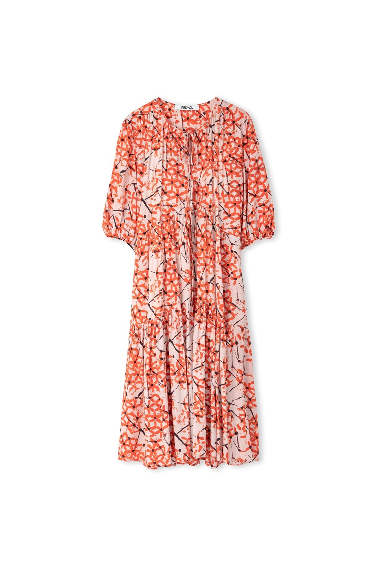 İpekyol-Abstract flower pattern dress 3