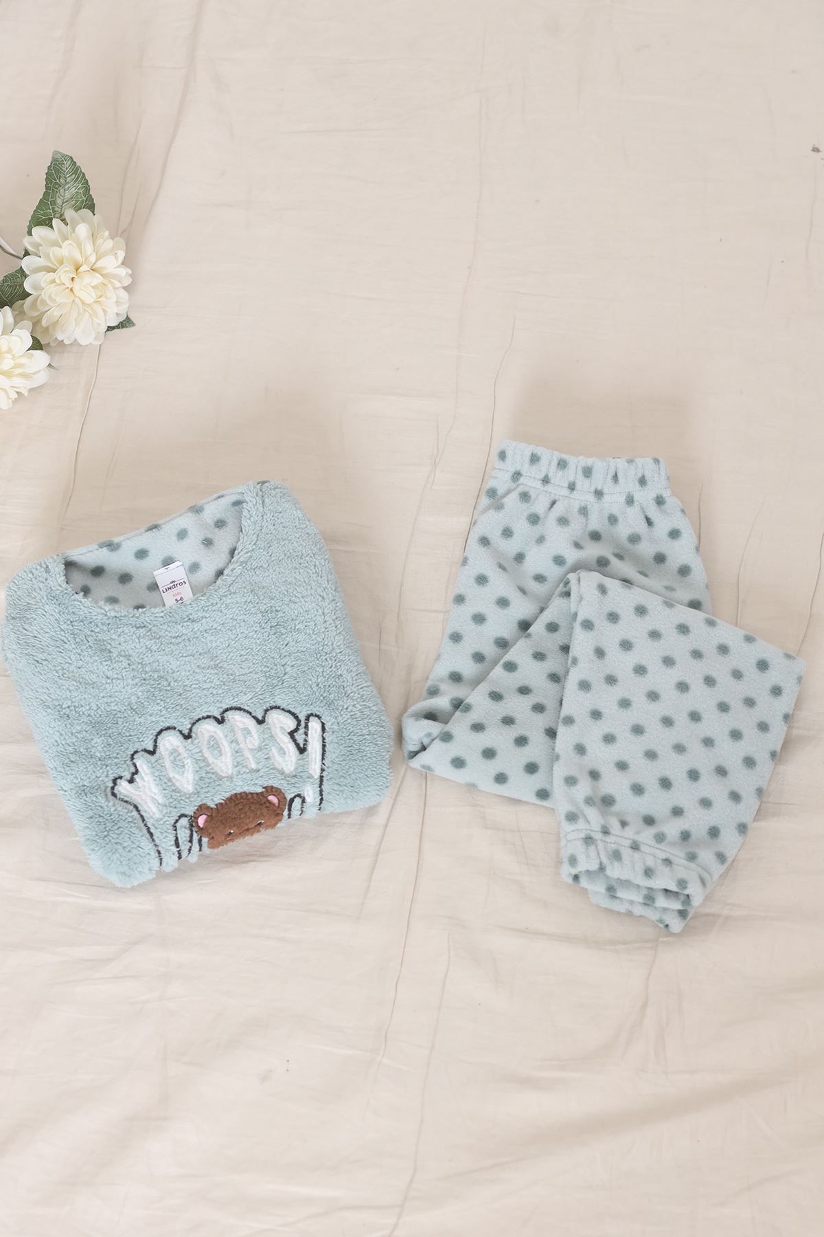 Glamour-Mint Colored Children's Fleece Set - 12382.1049. 2