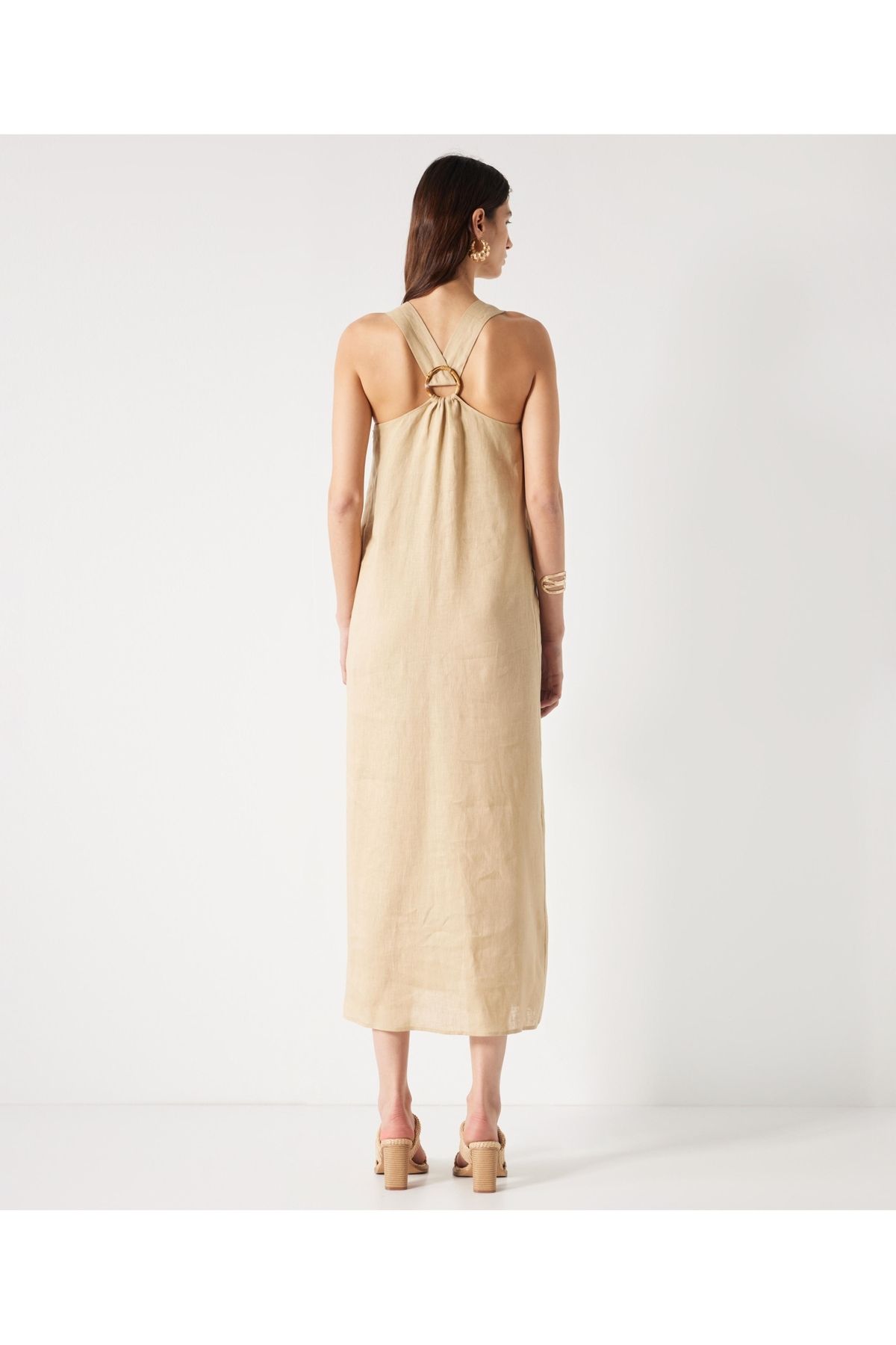 İpekyol-Linen Dress - Bamboo Accessory 6