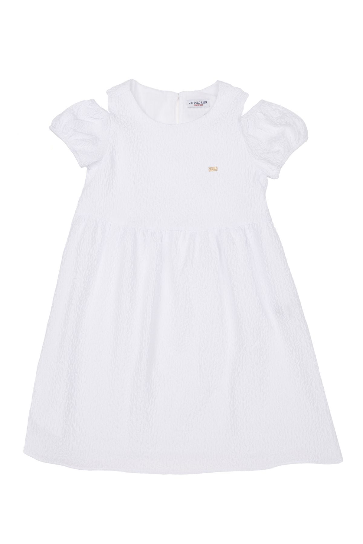 U.S. Polo Assn.-Girls' White Sleeveless Woven Dress 50282955 -Vr013 2