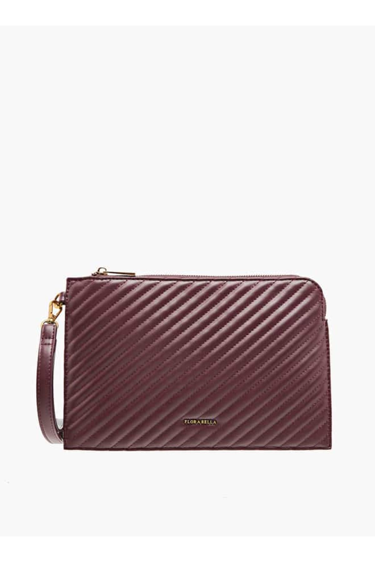 Flora Bella by Shoexpress-Flora Bella Quilted Wallet with Zip Closure and Wrist Loop 1