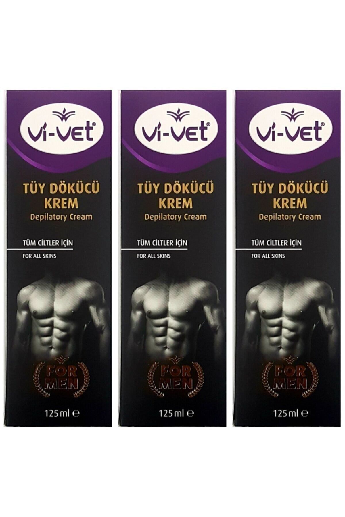 Genel Markalar Vivet Erkek Tüy Dökücü Krem Tüm Ciltler 125ml X 3 Adet Vivet Formen