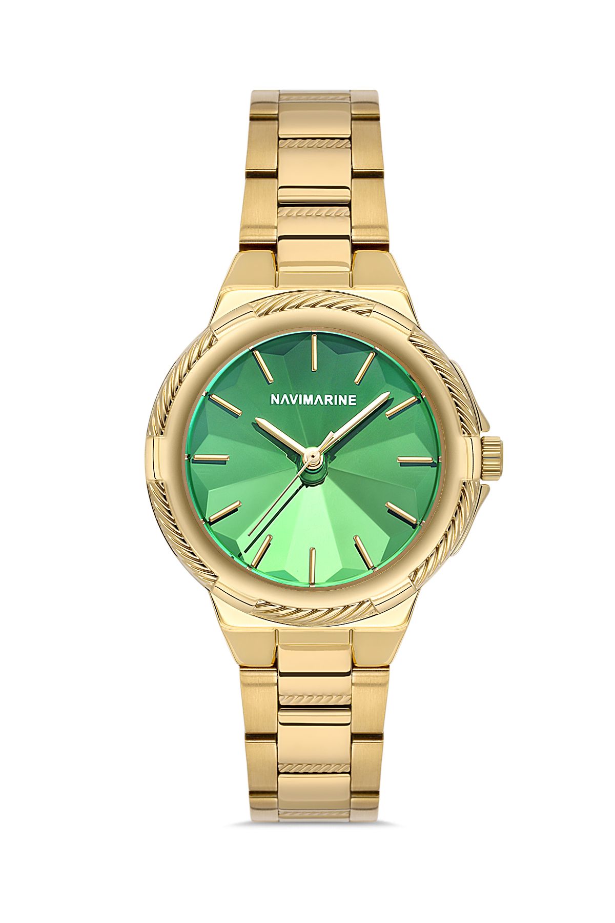 LeeWillson Altın Renk Çelik Kordon, 34 mm Altın Renk Kasa, Quartz Kadın / Kız Kol Saati 2 Yıl Garantili