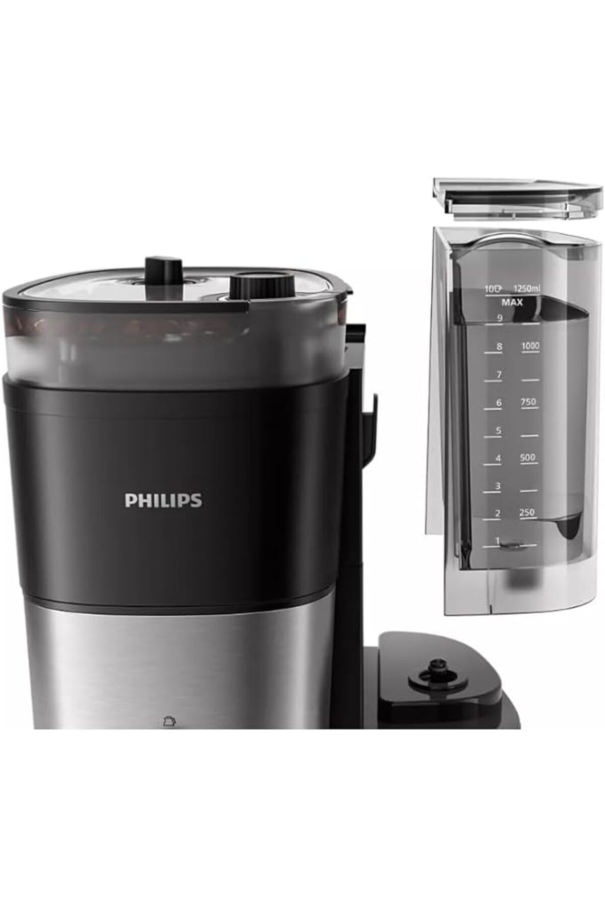 Philips-ماكينة تحضير القهوة بالتنقيط متعددة الاستخدامات - مع مطحنة سعة 1.25 لتر، 15 كوب، إيقاف تشغيل تلقائي، أسود - HD7900/50 3