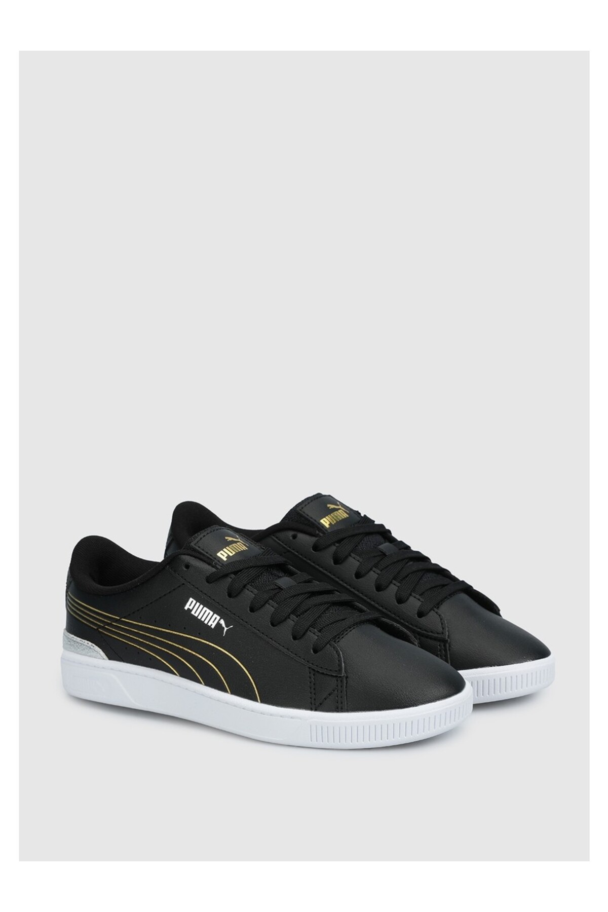 VIEILLE  黒 Puma VİKKY V3 METALİC SHİNE KADIN SNEAKER AYAKKABI 395085-02