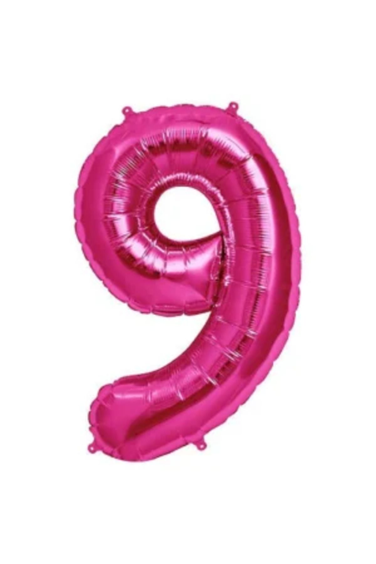 eğlencemarketi-Dark Pink Number Foil Balloon - 9 (34 Inch 76 cm) 1