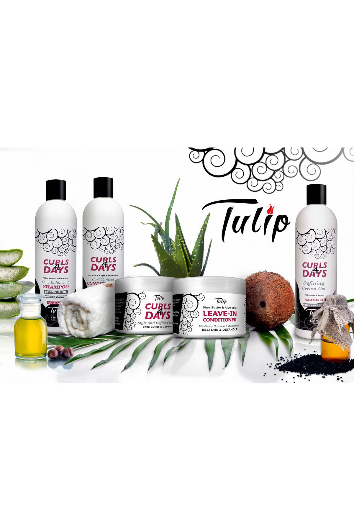 Tulip-Curls 4 Days Curl Defining Hair Cream Gel 330 ml 7