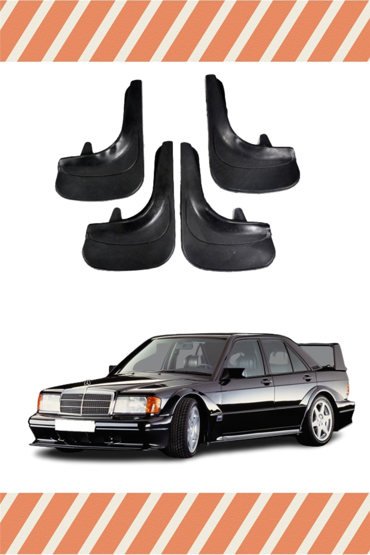Alpax Mercedes 190 E 4’lü tozluk çamurluk paçalık uyumlu ve dayanıklı