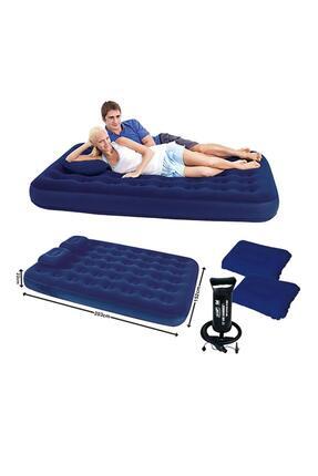 Bestway 67374 Şişme Yatak Yastıklı Ve Pompalı 203X152X22 cm
