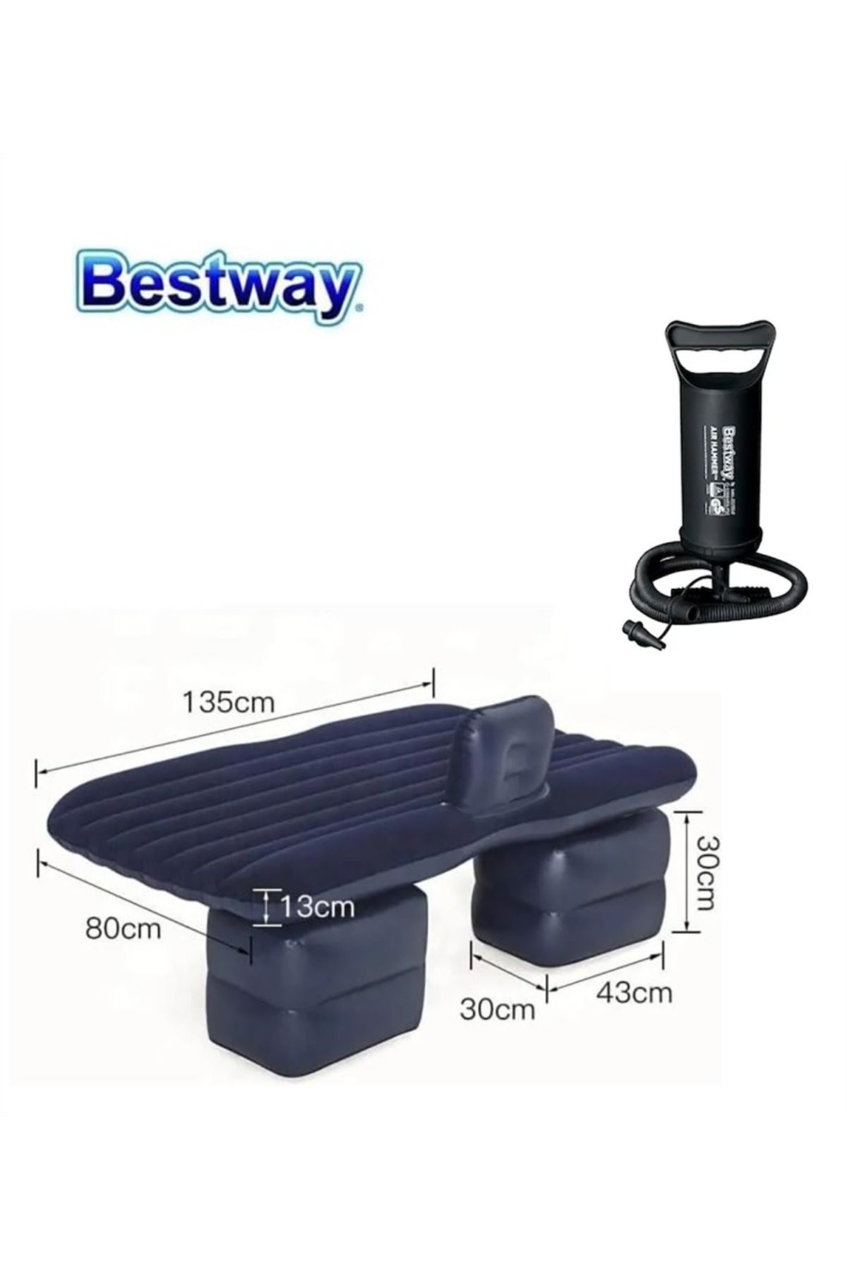 BESTWAY 67780 Araç Içi Şişme Yatak Pompalı 135x13x80cm