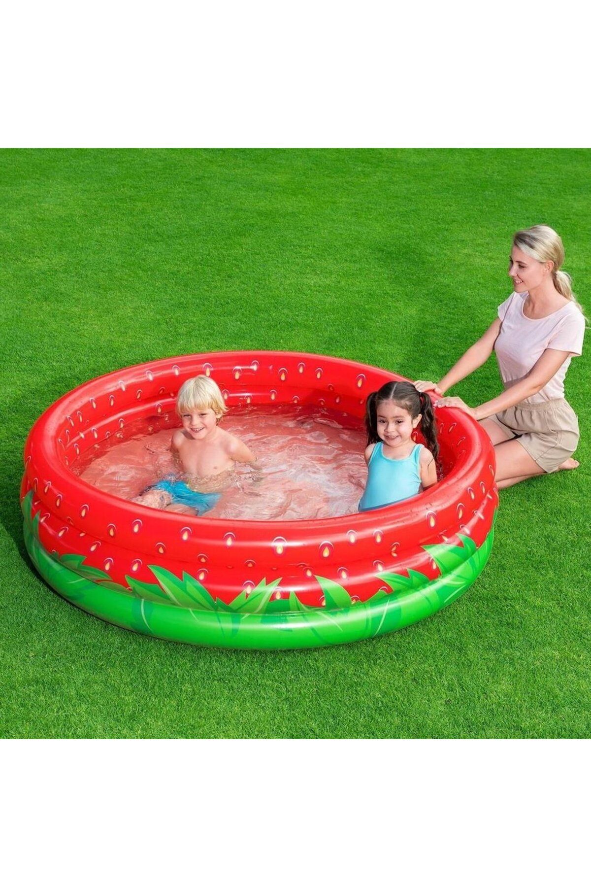 BESTWAY-51145 Inflatable Pool 3H Strawberry 160X38 cm 3