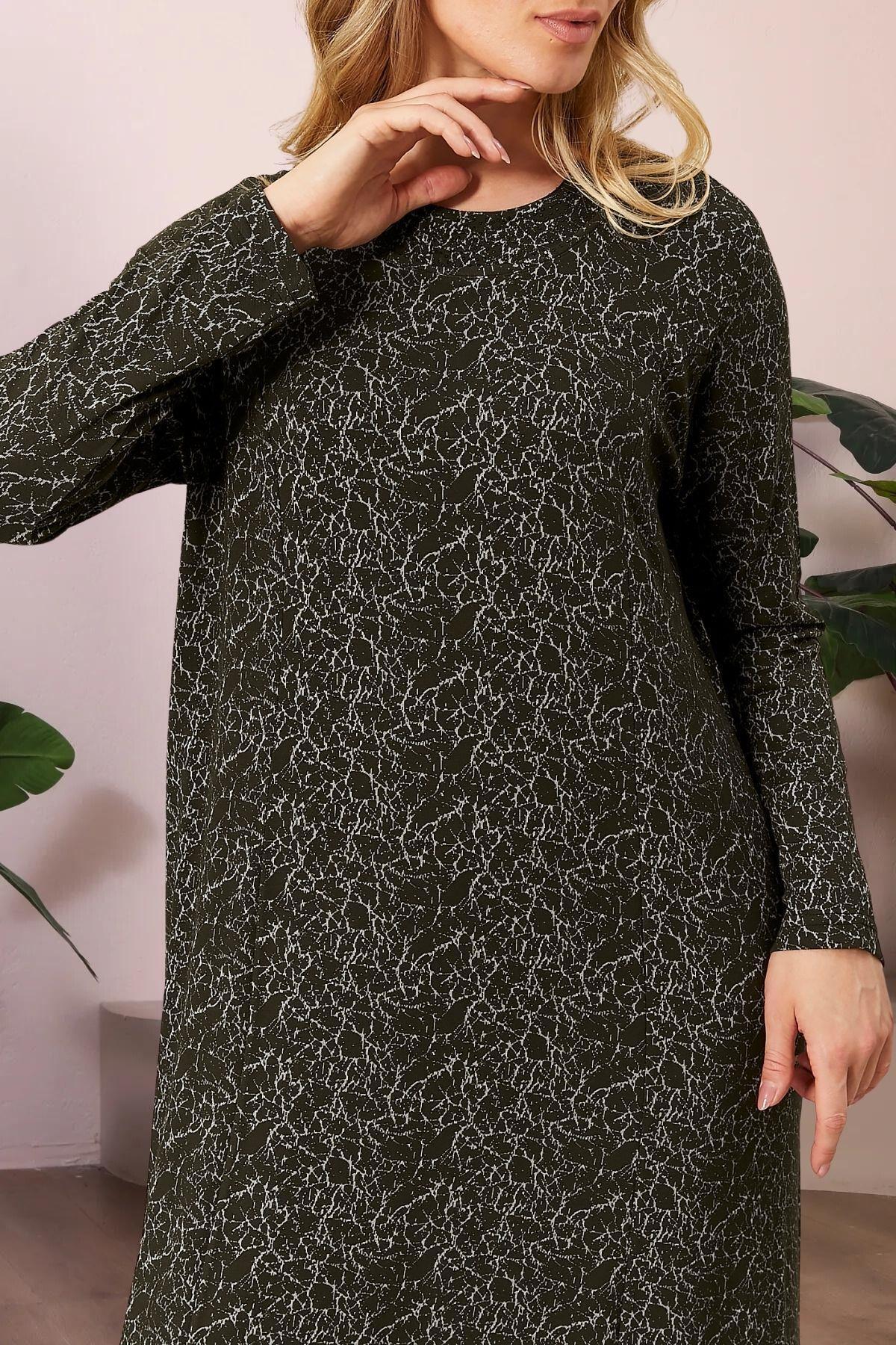 Ferace-Jacquard Hijab - Women's Plus Size Mother Dress 3