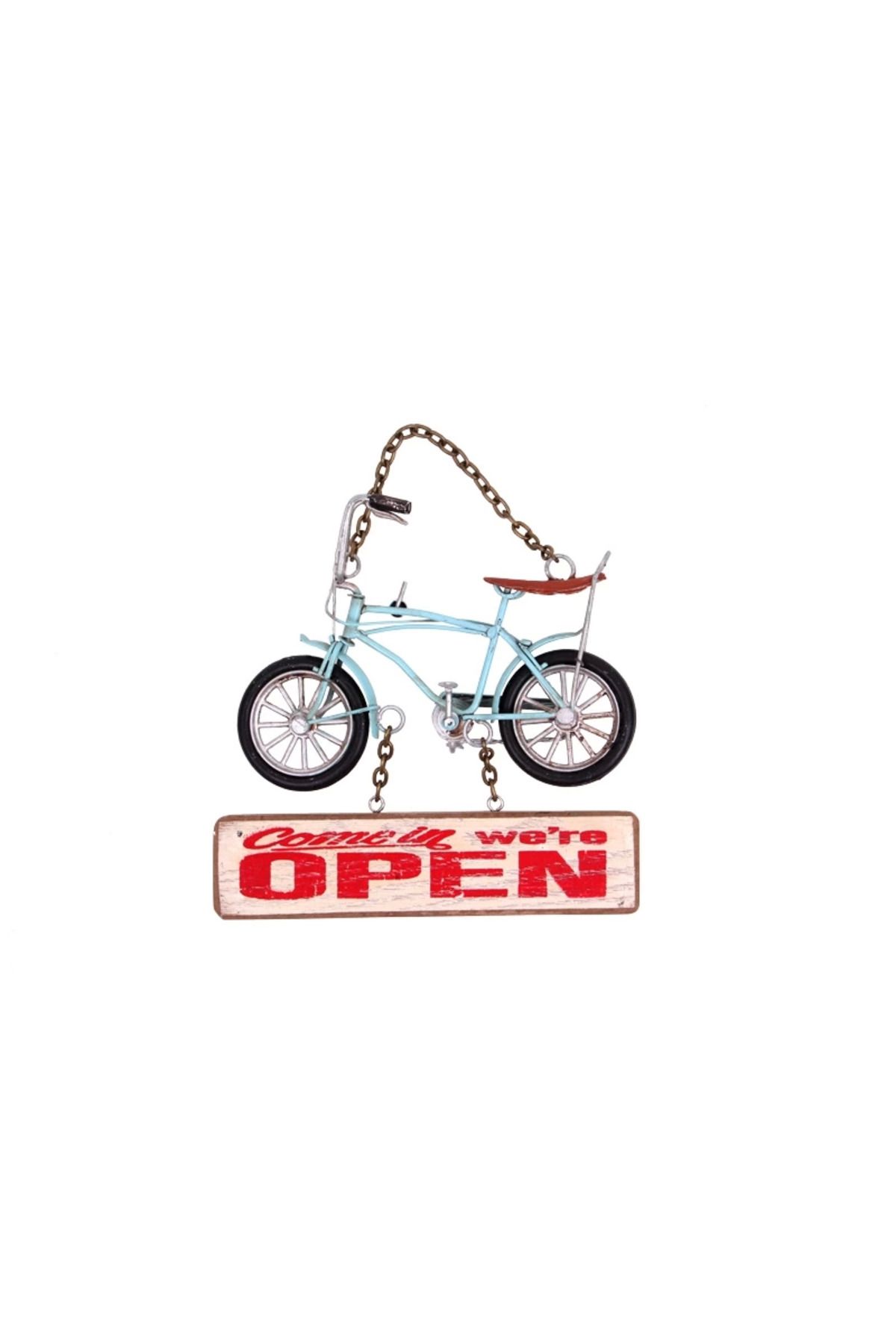 EZ SHOP Dekoratif Metal Kapı Yazısı Bisiklet