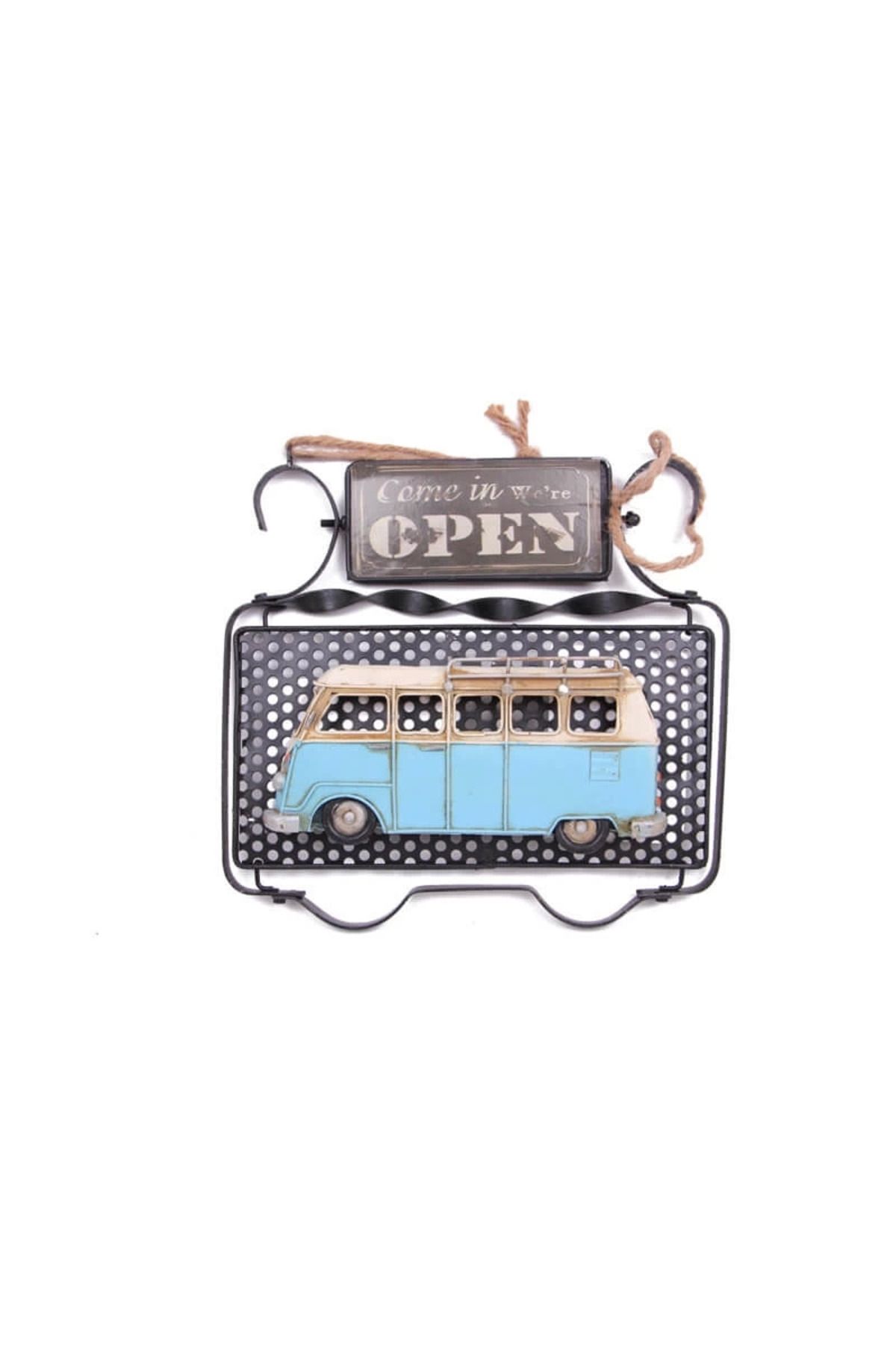 EZ SHOP Dekoratif Metal Kapı Yazısı Minibüs Dekorlu