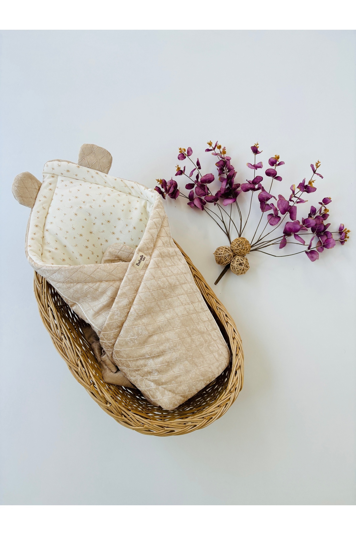 Bebella S.kahve Bebek Battaniyesi Mevsimlik Hastane Çıkış Yenidoğan Kundağı Hediyelik %100 Pamuklu Oyun Matı fotoğrafı 5 (önizleme)