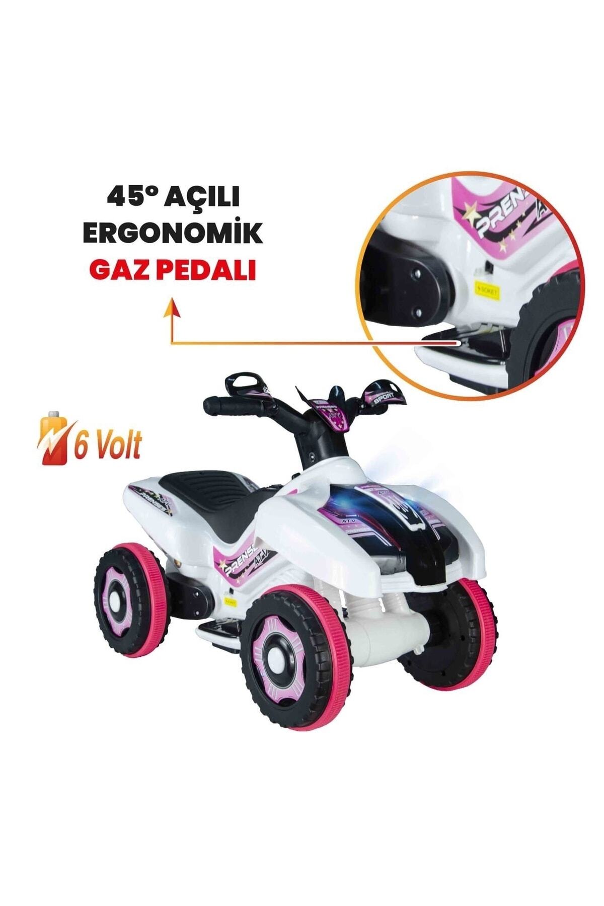 ujtoys Led Işıklı Müzikli Akülü Araba atv Akülü Motor 2-4 yaş fotoğrafı 4 (önizleme)