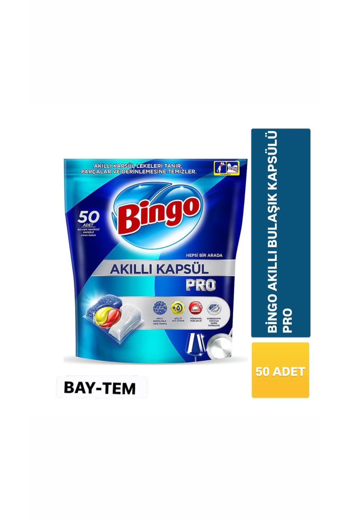 Bingo Akıllı Kapsül Pro Bulaşık Makinesi Deterjanı Tableti 50'li