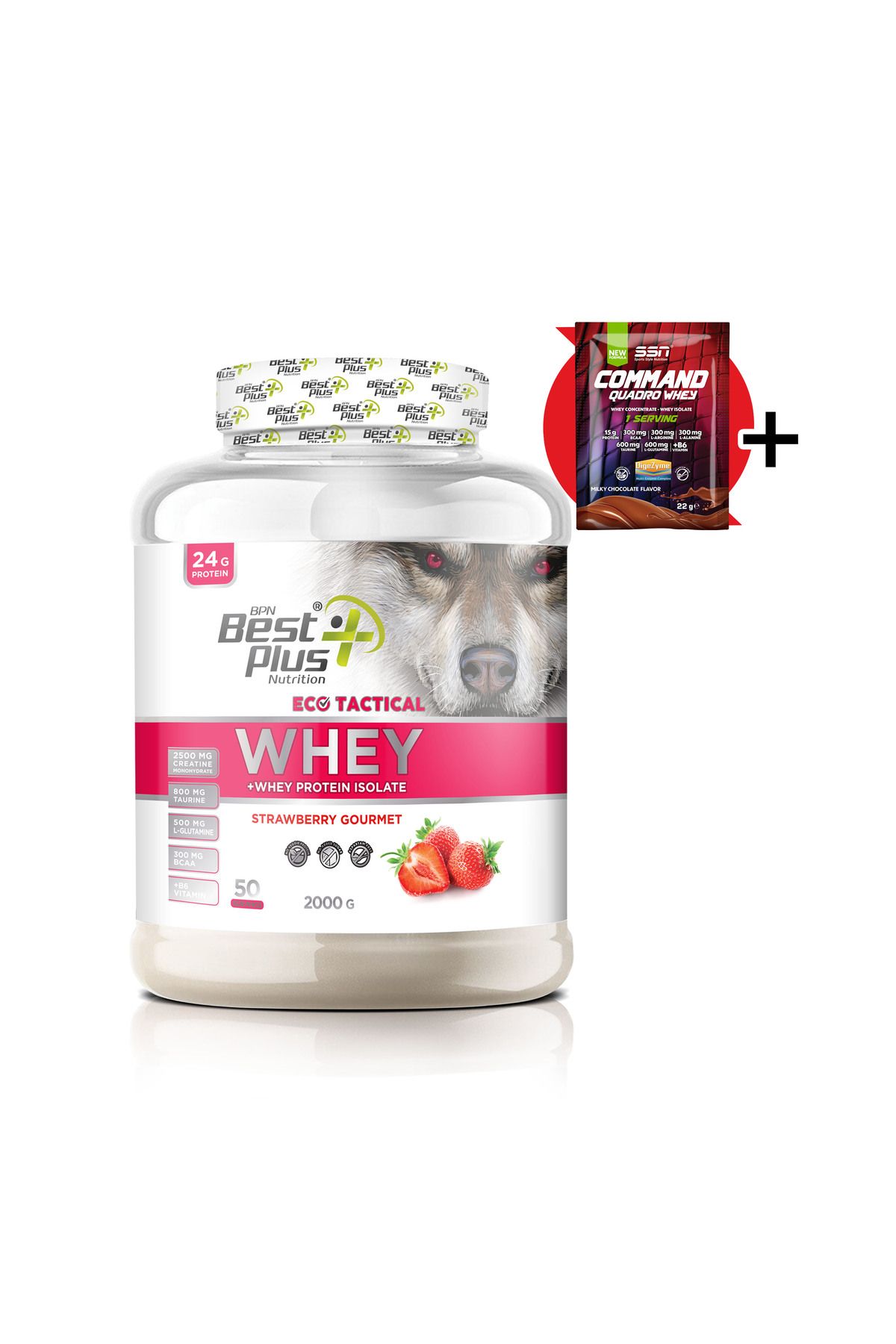 BPN Best Plus Nutrition Eco Tactical Whey 2000 gr (ÇİLEK) Protein Tozu