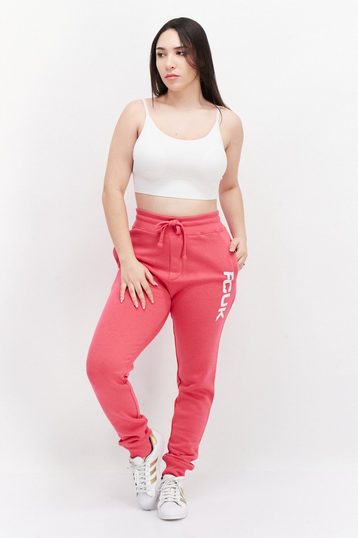 French Connection-Women Regular Fit Drawstring Brand Logo Jogger Pants, Pink 4