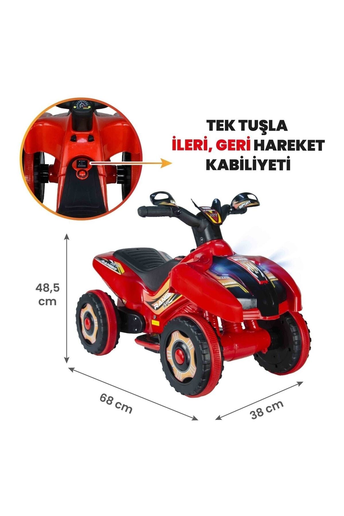 ujtoys Led Işıklı Müzikli Akülü Araba atv Akülü Motor 2-4 yaş fotoğrafı 6 (önizleme)