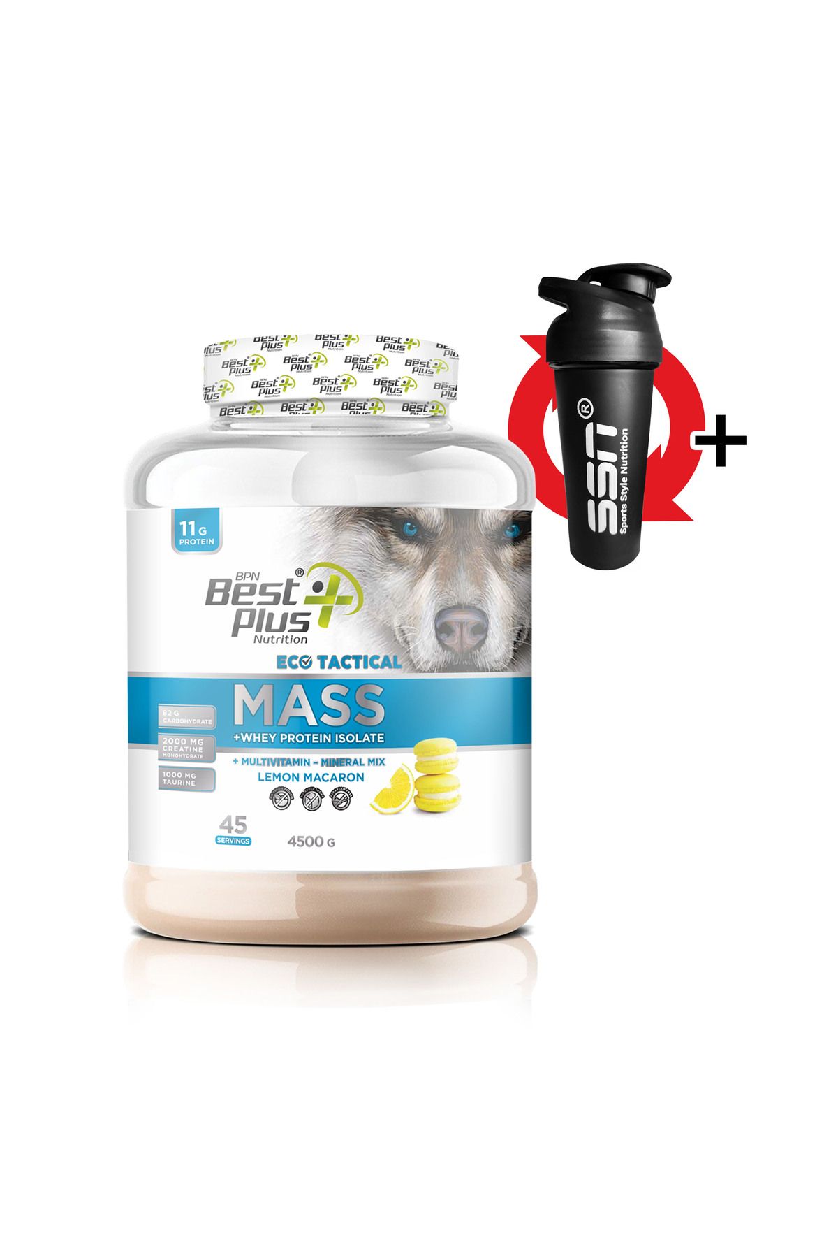 BPN Best Plus Nutrition Eco Tactical Mass 4500 Gr (limon Makaron) Karbonhidrat Kilo Aldırıcı