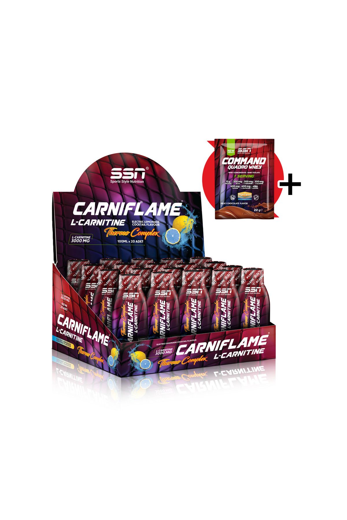 SSN Sports Style Nutrition Carniflame 3000 Mg 20 Shot(limon) L Karnitin