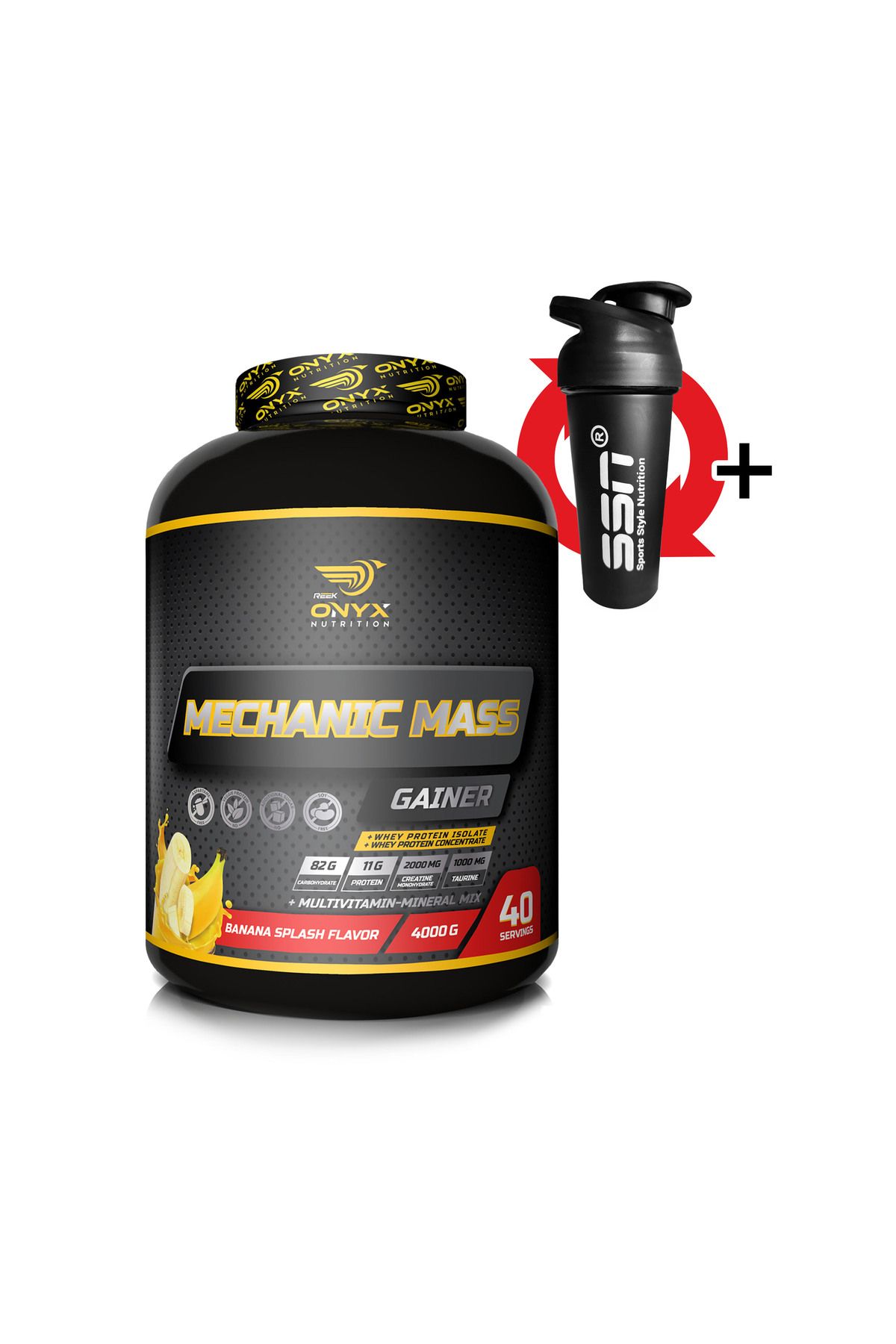 Onyx Nutrition Mechanic Mass Gainer 4000 Gr (muz) Karbonhidrat