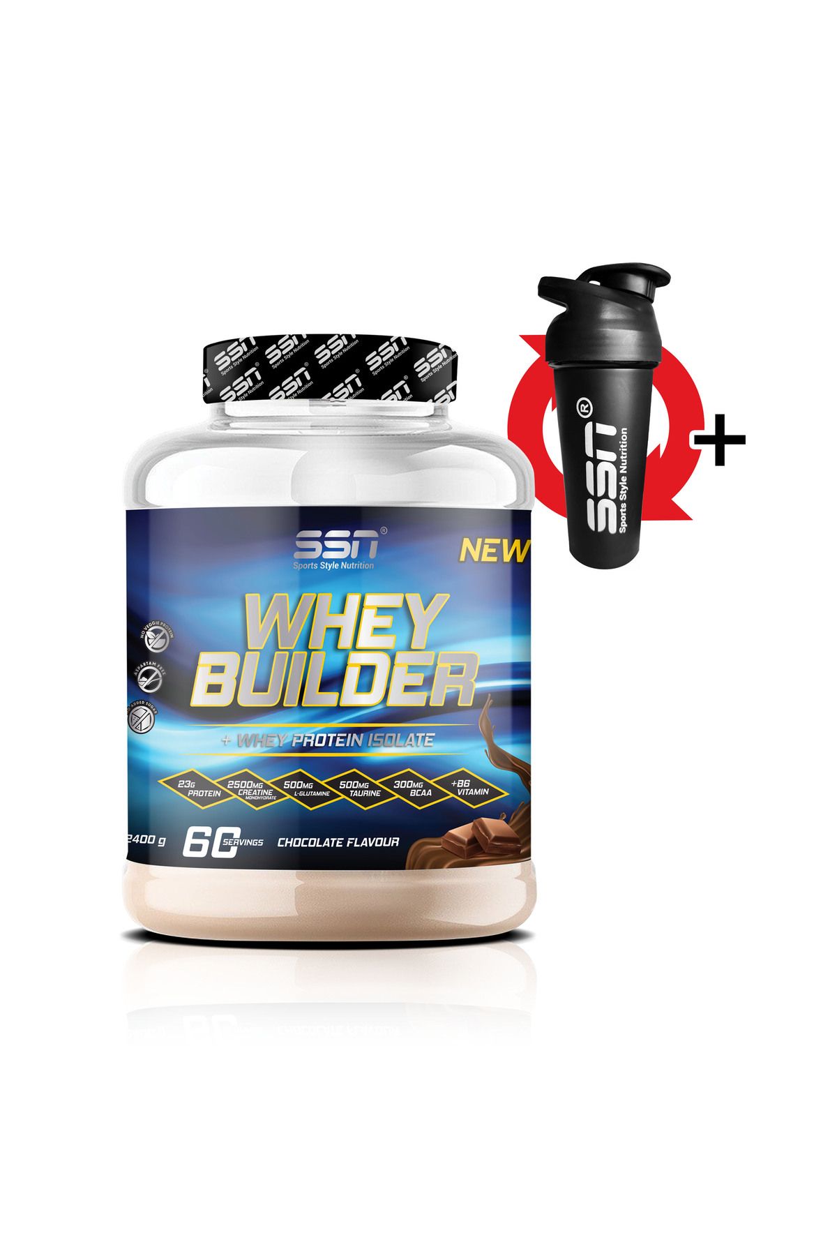 SSN Sports Style Nutrition Whey Builder 2400 gr (ÇİKOLATA) Protein Tozu