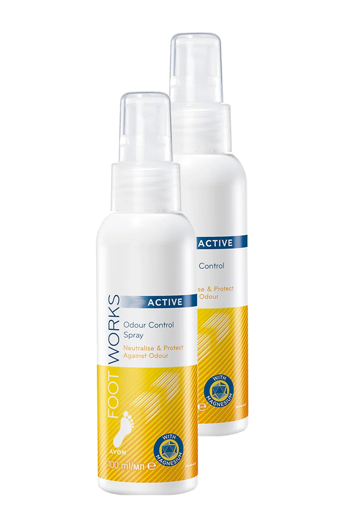 AVON Foot Works Active Ayak Koku Kontrol Spreyi 100 Ml. İkili Set