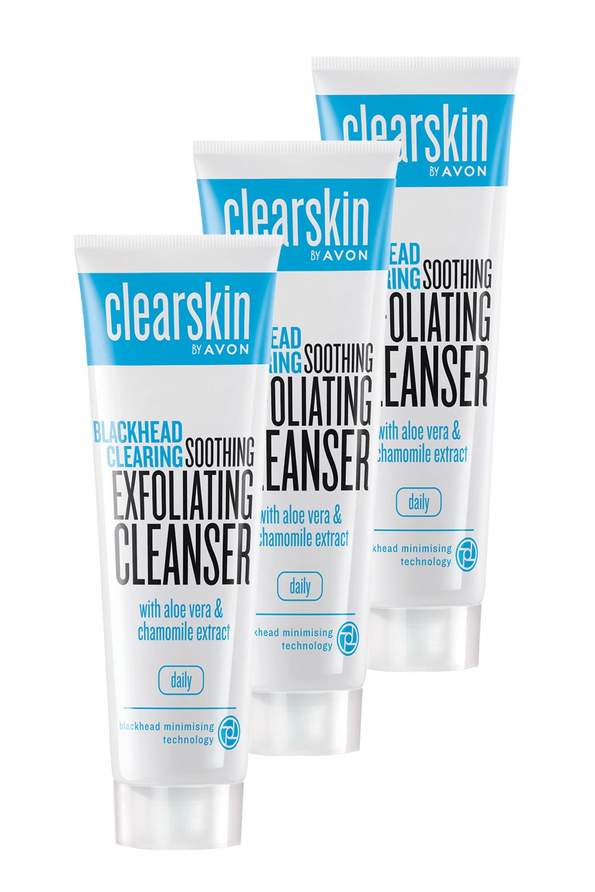 AVON Clearskin Siyah Nokta Yatıştırıcı Peeling Temizleyici 100 Ml. Üçlü Set