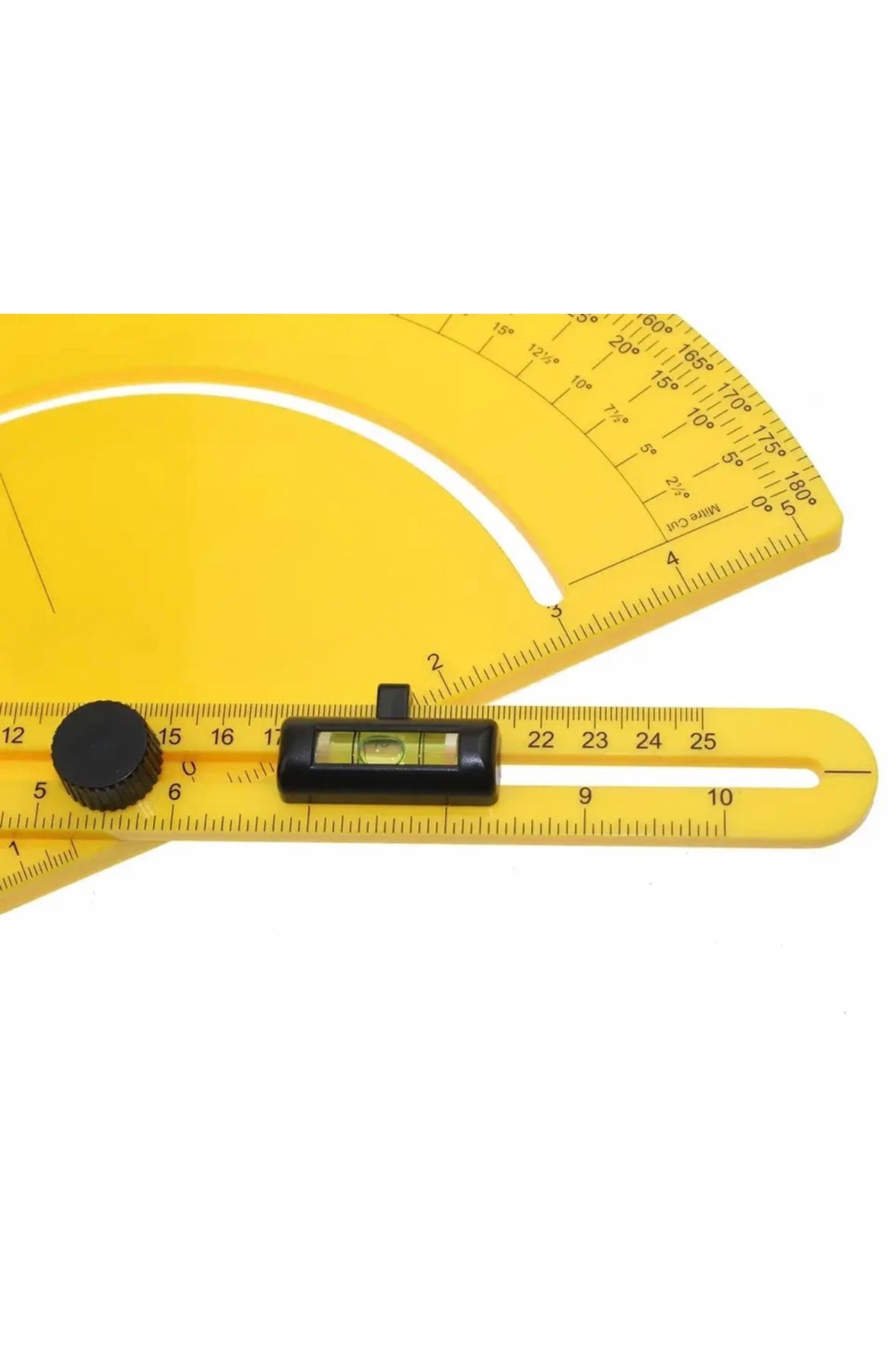 BGA-0-180 Degrees Adjustable Protractor Angle Finder Miter Ruler Large Size Ruler with Spirit Level 3