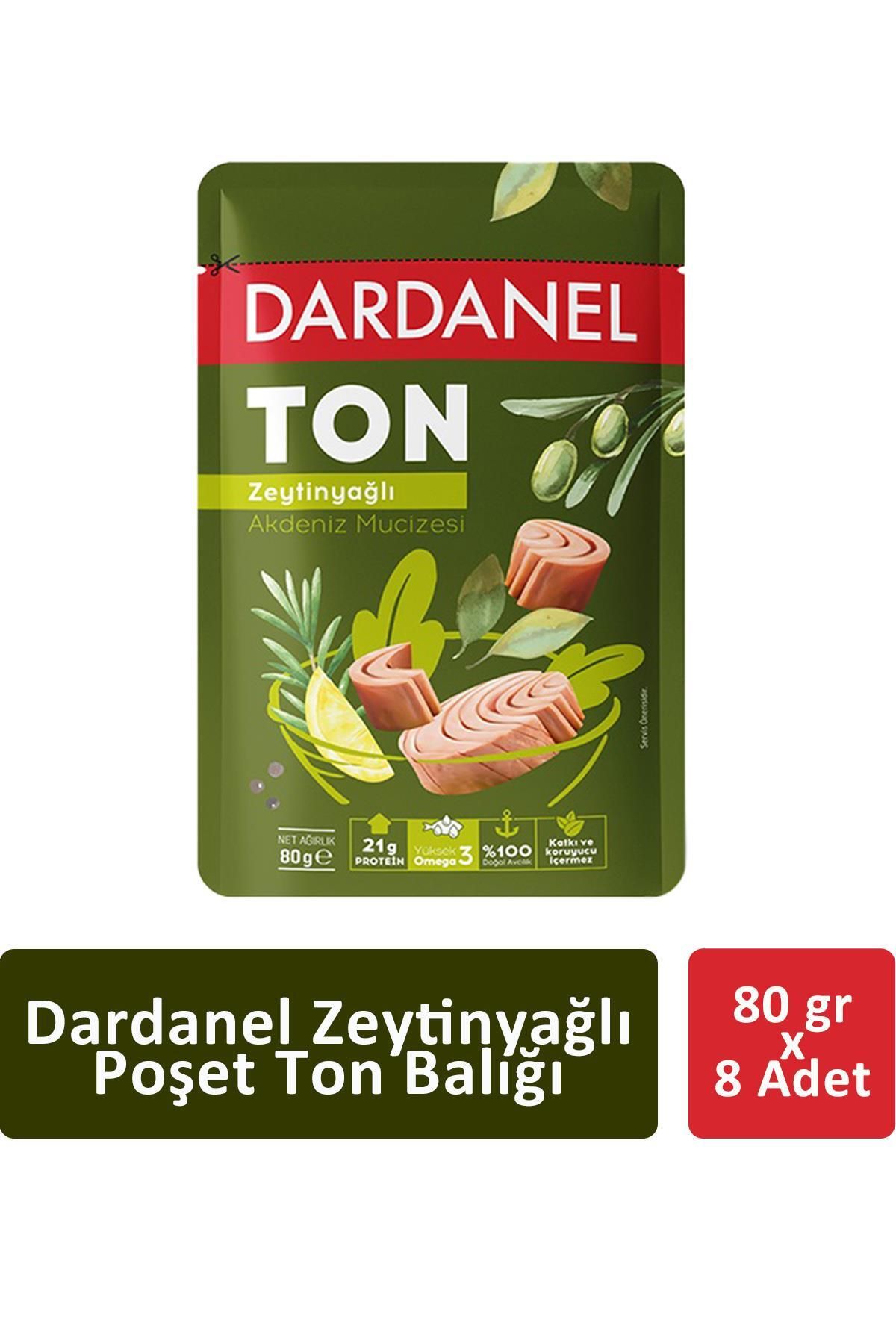 Dardanel Poşet Zeytinyağlı Ton Balığı 80 gr x 8 Adet