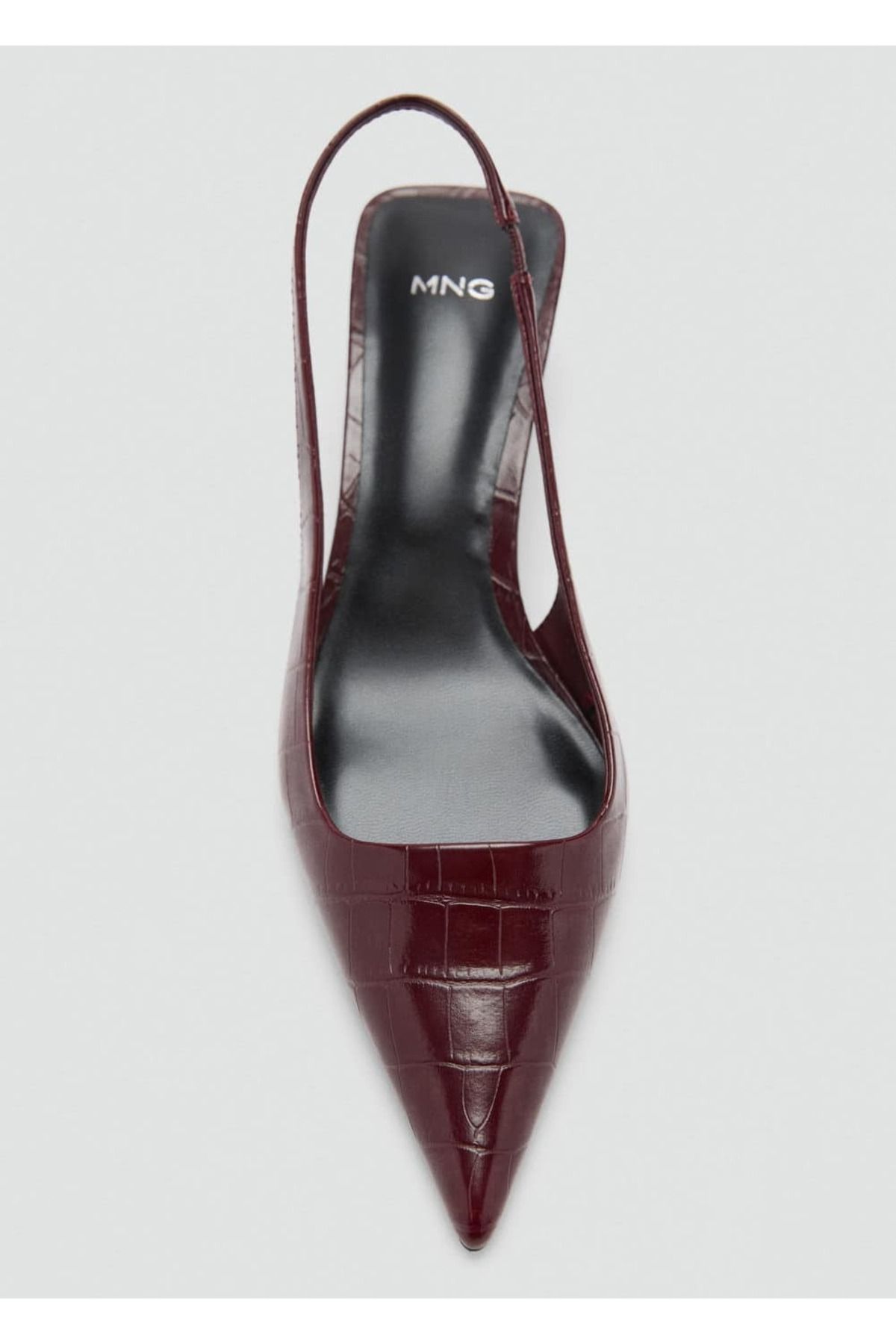 MANGO Woman-Kitten Shoes with Crocodile Pattern 7