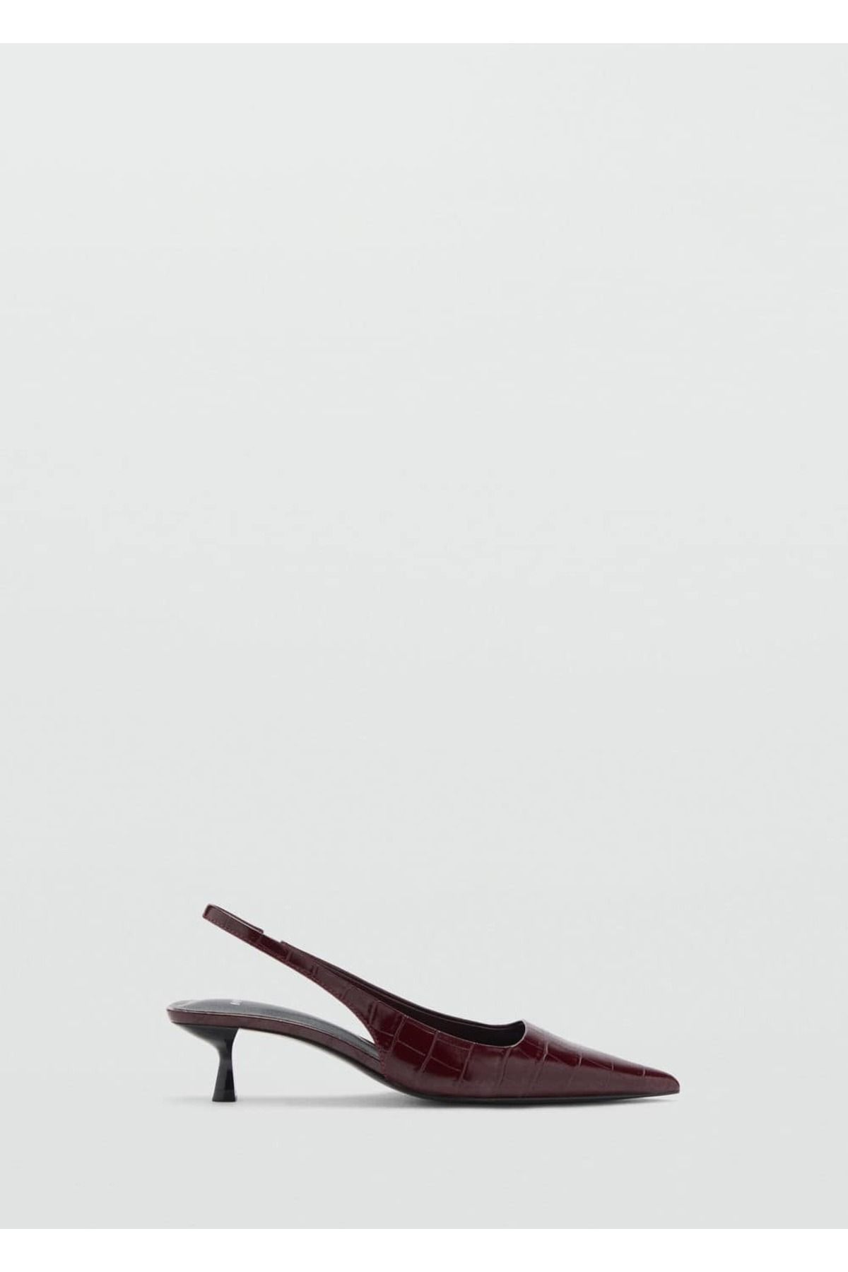MANGO Woman-Kitten Shoes with Crocodile Pattern 3