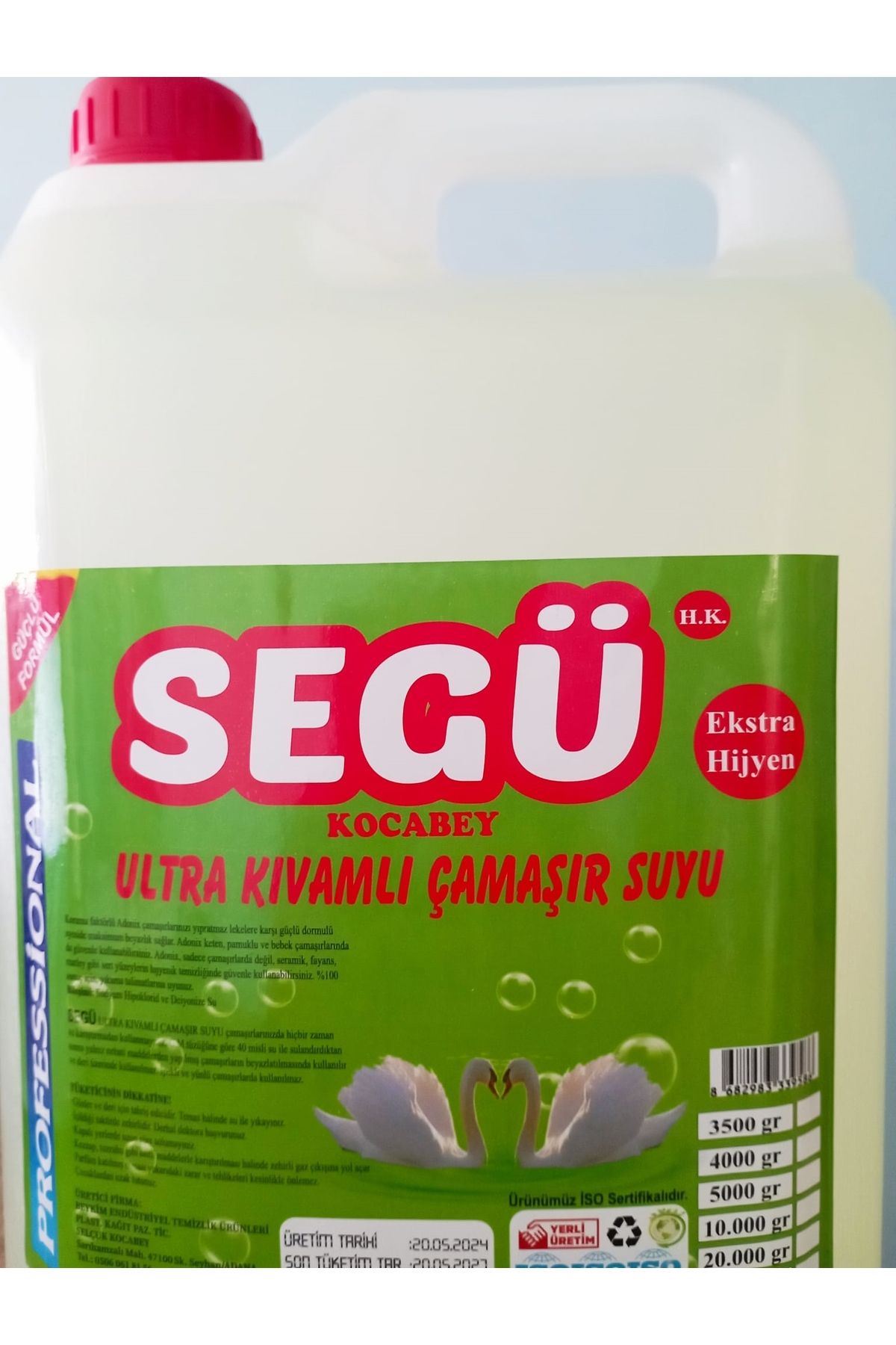 SEGÜ 5 Lt/5 Kg Yoğun Kıvamlı Çamaşırsuyu