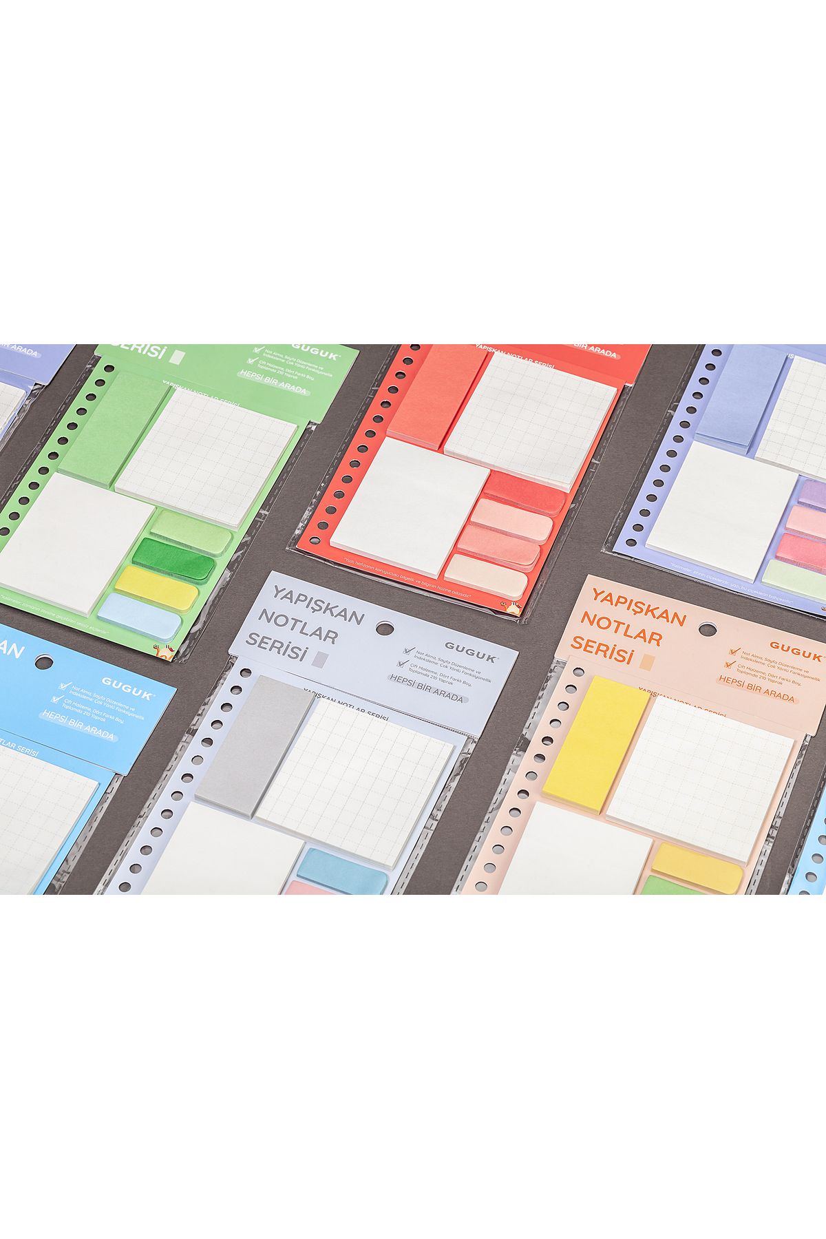 GUGUK-Purple Post-it Sticky Note Set - Adhesive Ggk-kyn006 5