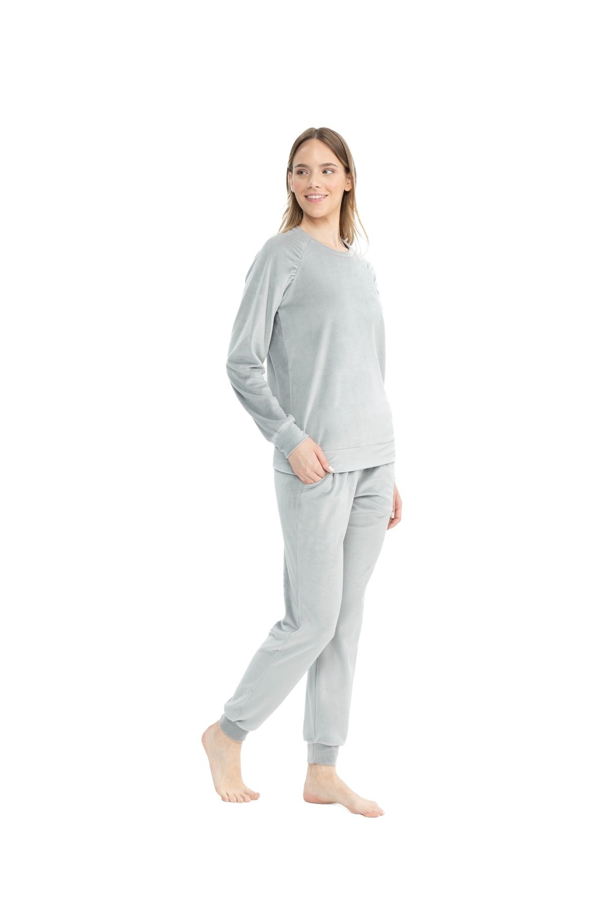 U.S. Polo Assn.-Us Polo Assn. Women's Pajama Set - Round Neck and Elastic Leg 11025K.Z1.Et.7.A.Gr.Op.0.92.023Jmskm 1