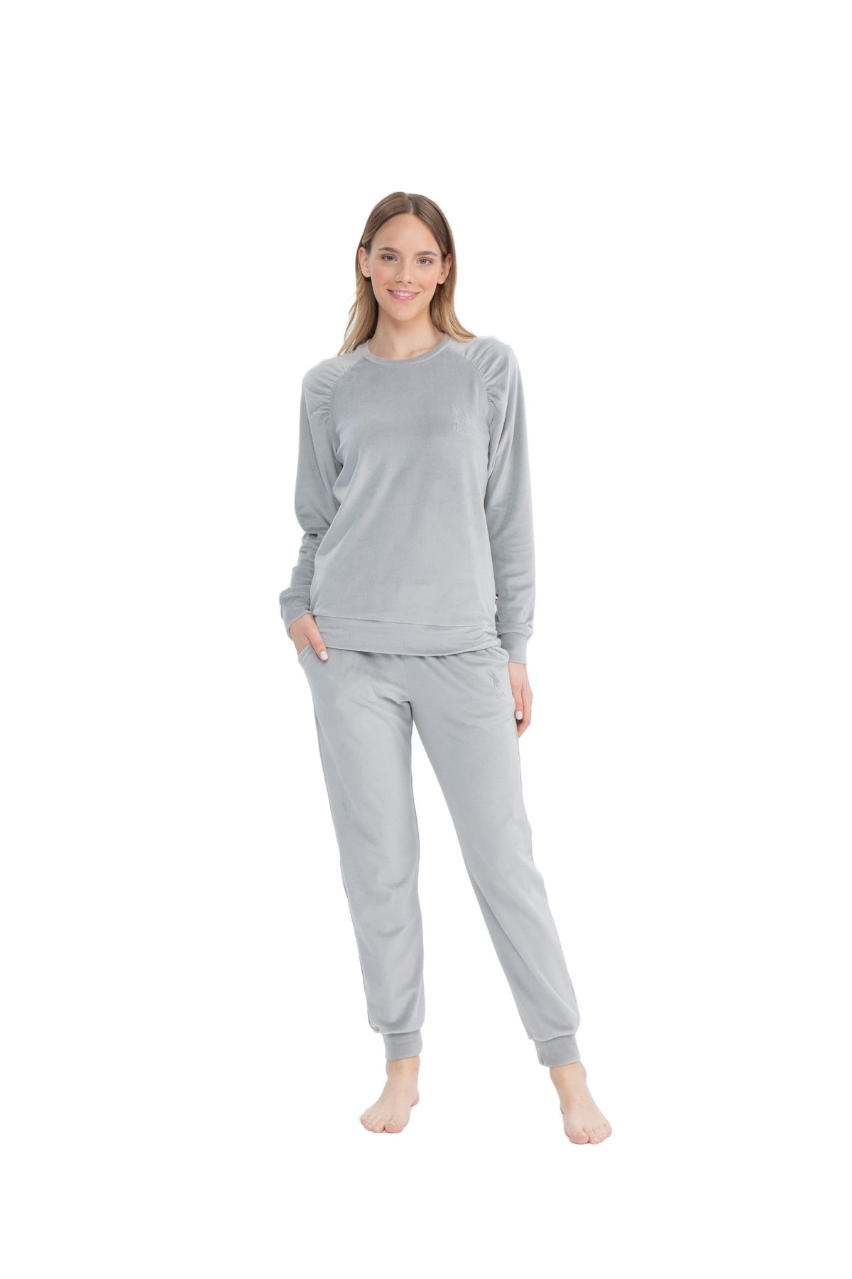 U.S. Polo Assn.-Us Polo Assn. Women's Pajama Set - Round Neck and Elastic Leg 11025K.Z1.Et.7.A.Gr.Op.0.92.023Jmskm 3